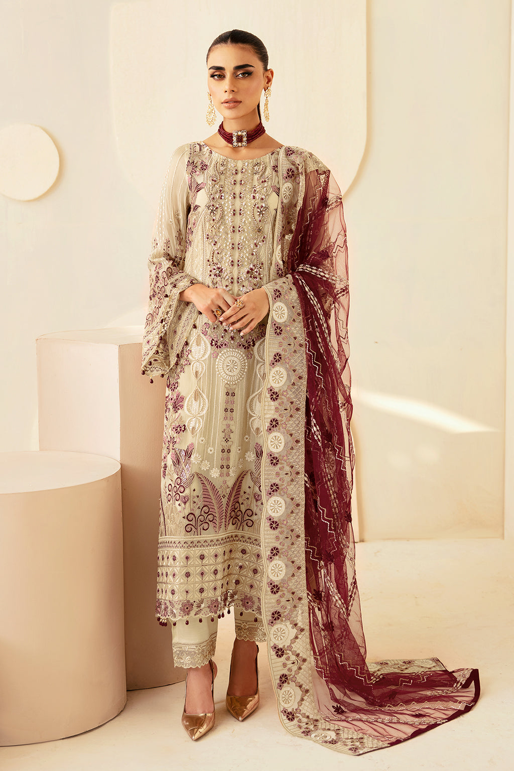 Ramsha | Dastoor Chiffon | P-103 - Official Ramsha stockist in UK - Sakeena London