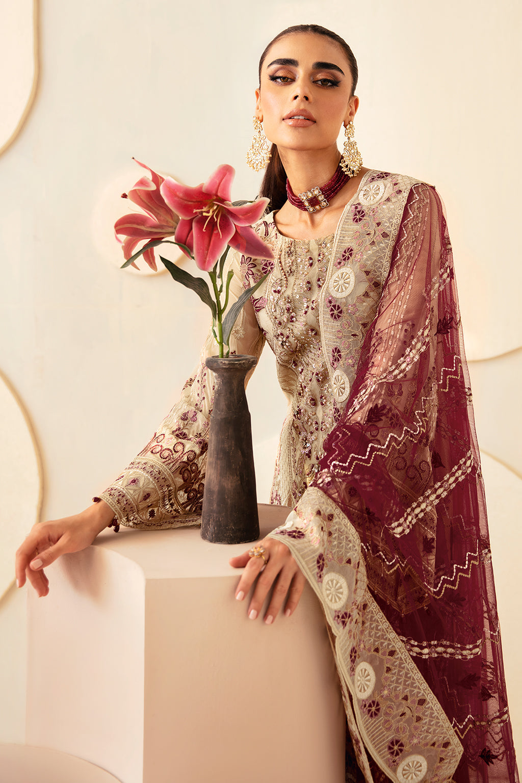 Ramsha | Dastoor Chiffon | P-103 - Official Ramsha stockist in UK - Sakeena London