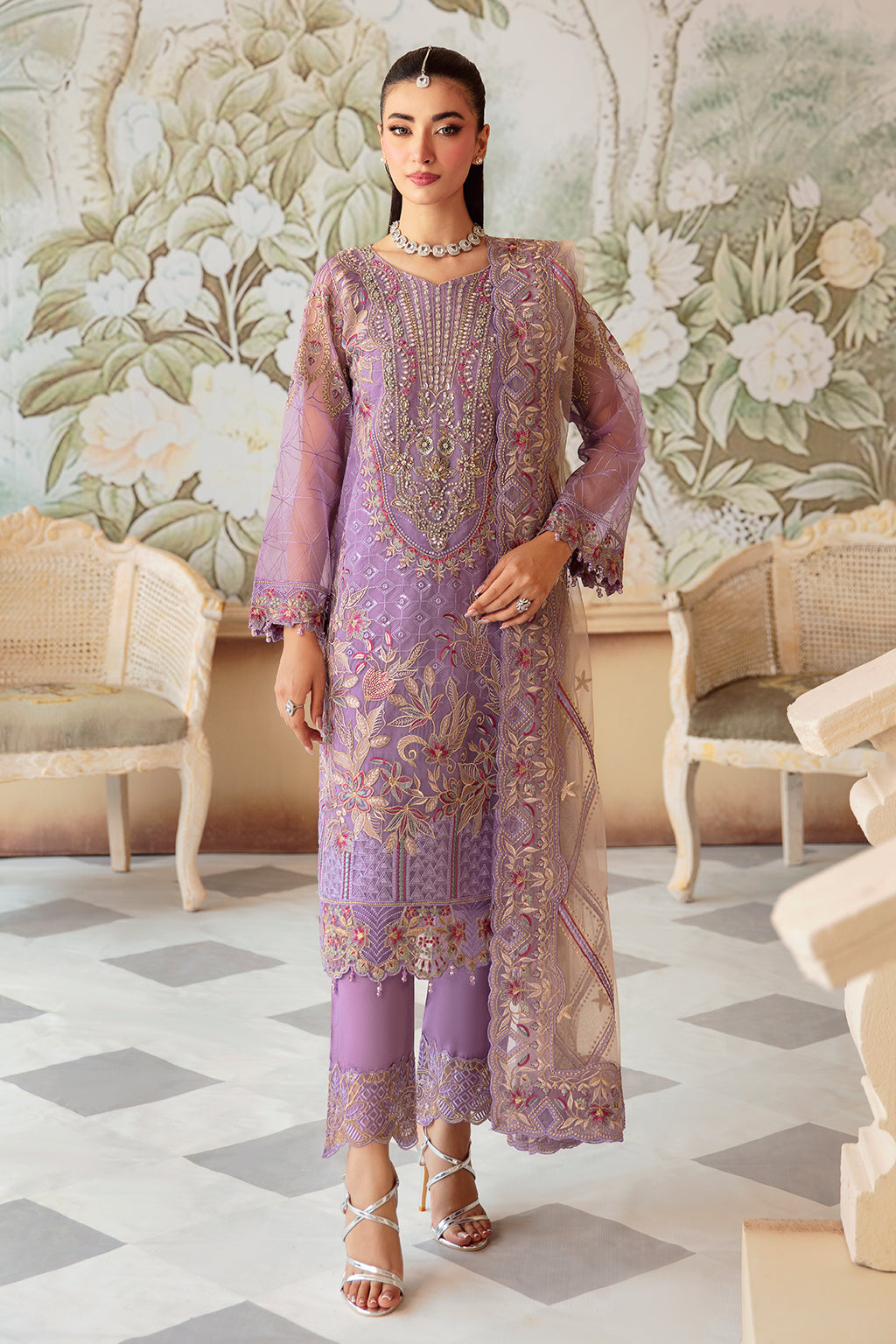 Ramsha | Minhal Organza Collection | M-1207 - Official Ramsha stockist in UK - Sakeena London