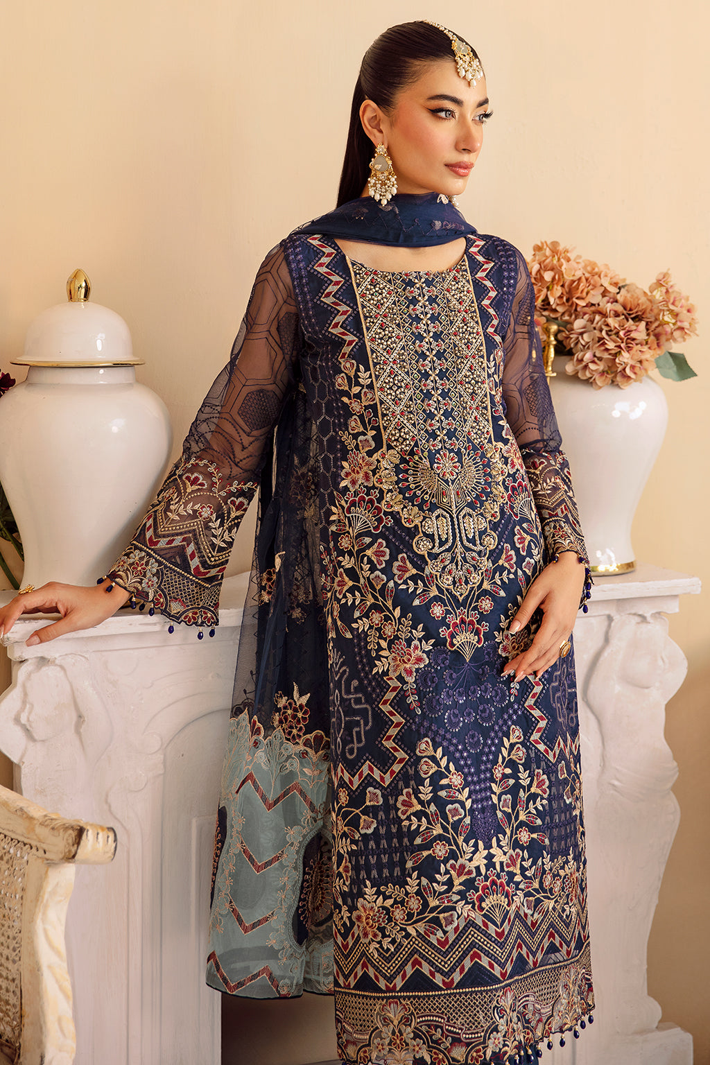 Ramsha | Minhal Organza Collection | M-1209 - Official Ramsha stockist in UK - Sakeena London