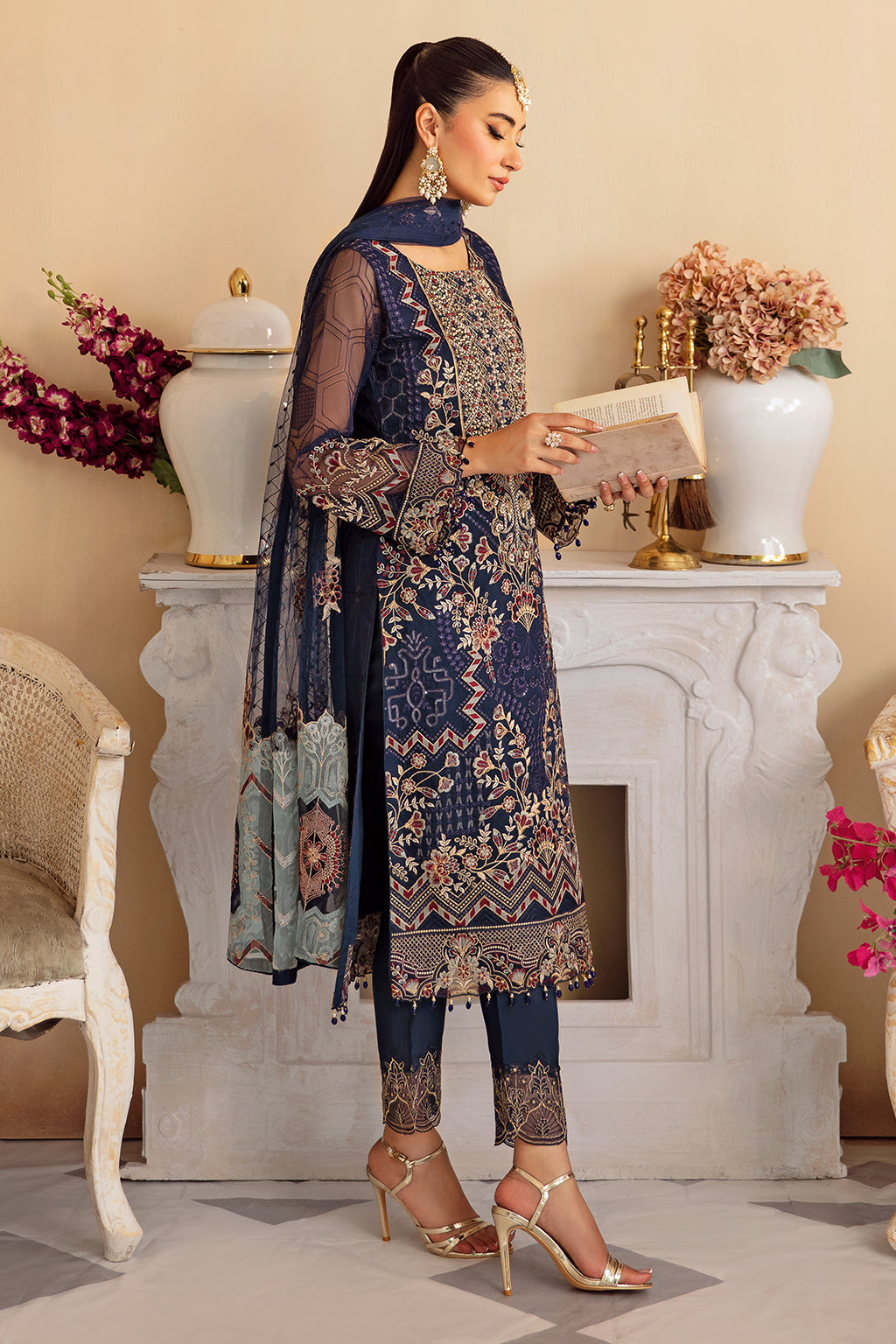 Ramsha | Minhal Organza Collection | M-1209 - Official Ramsha stockist in UK - Sakeena London