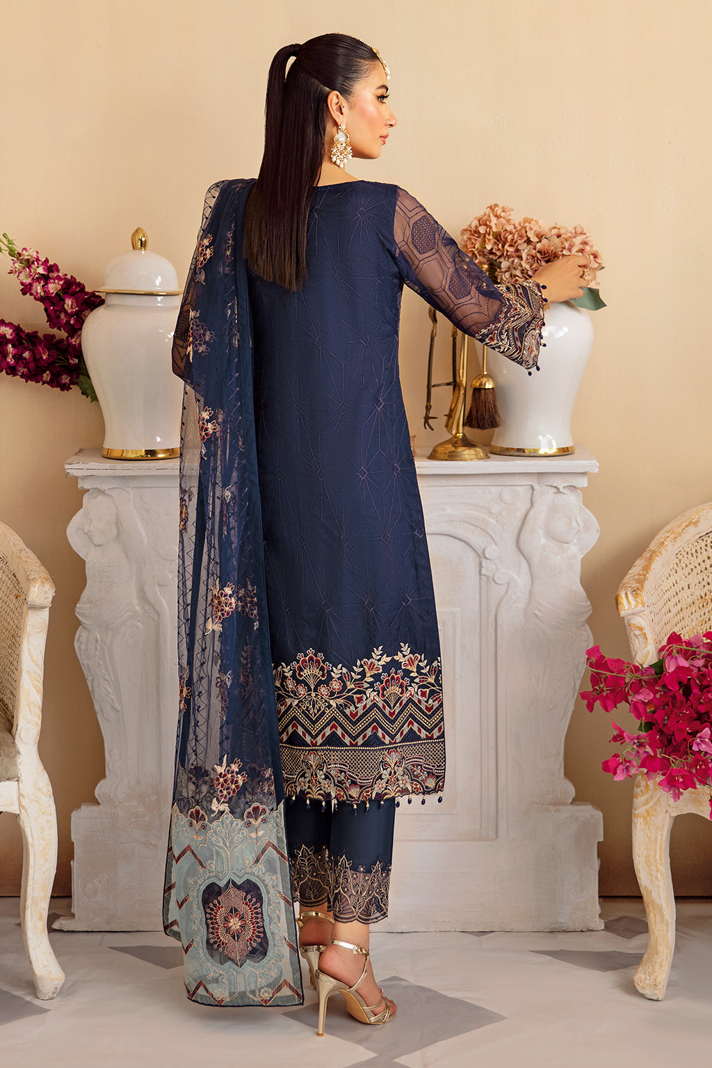 Ramsha | Minhal Organza Collection | M-1209 - Official Ramsha stockist in UK - Sakeena London