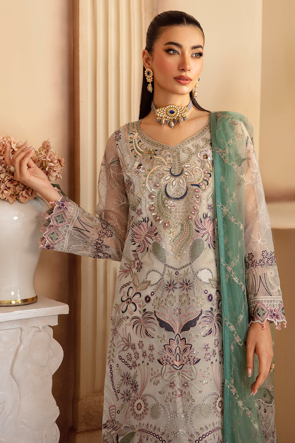 Ramsha | Minhal Organza Collection | M-1202 - Official Ramsha stockist in UK - Sakeena London