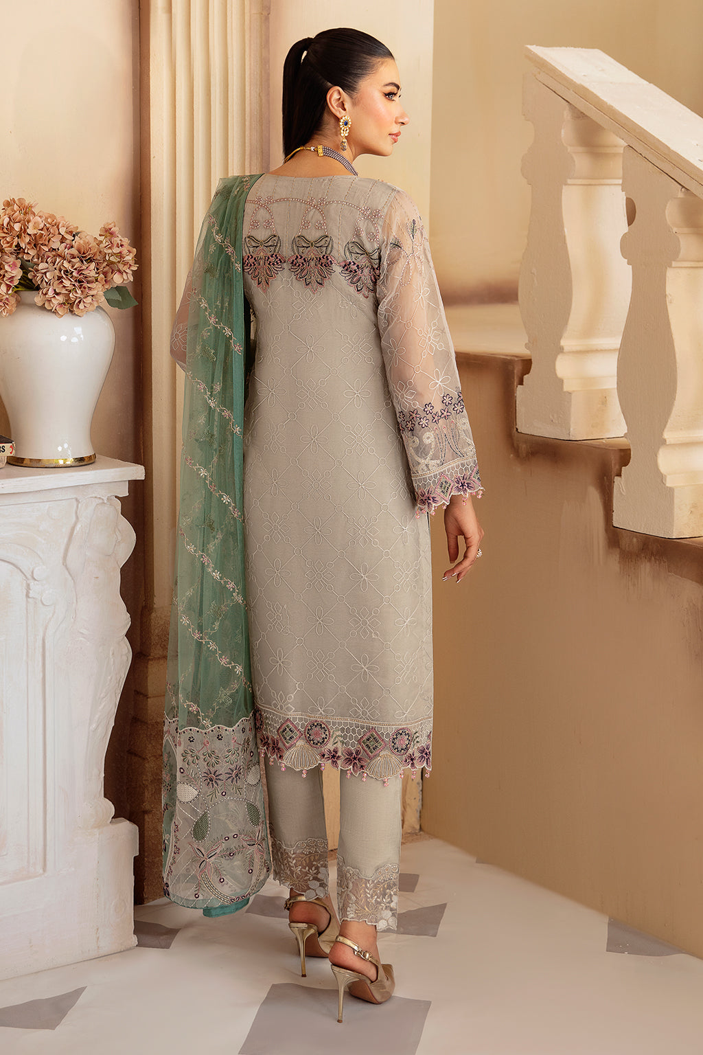 Ramsha | Minhal Organza Collection | M-1202 - Official Ramsha stockist in UK - Sakeena London