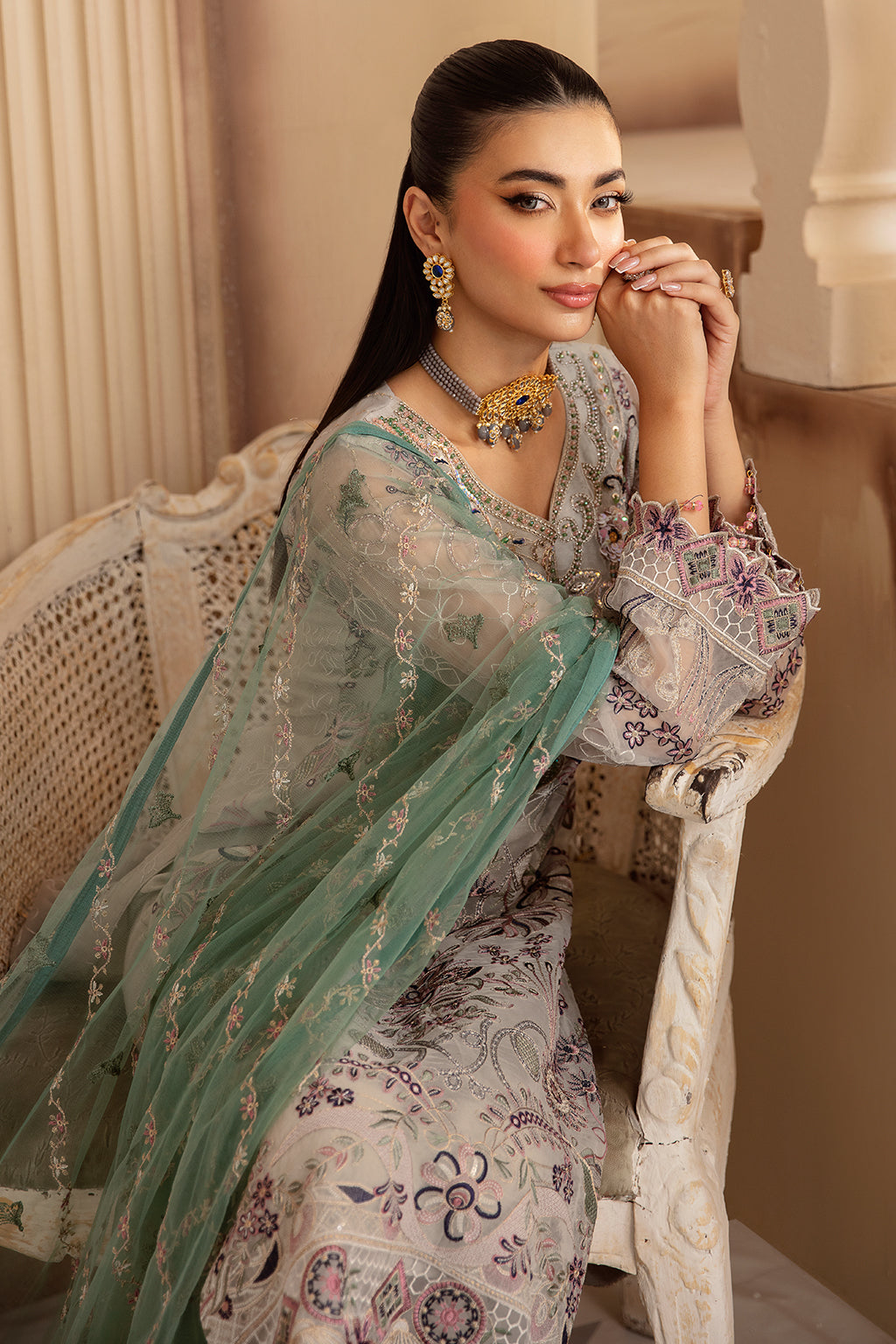 Ramsha | Minhal Organza Collection | M-1202 - Official Ramsha stockist in UK - Sakeena London