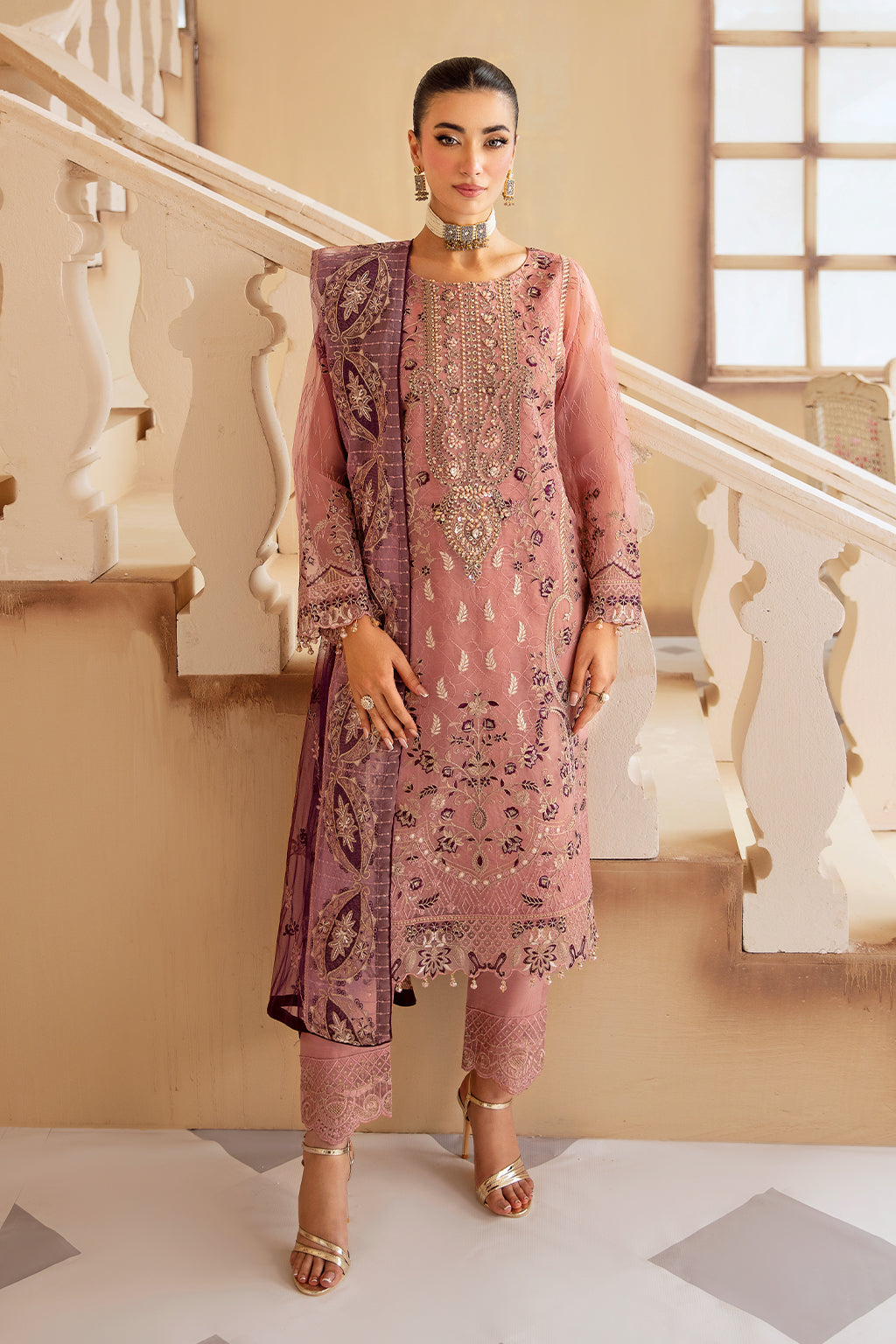 Ramsha | Minhal Organza Collection | M-1210 - Official Ramsha stockist in UK - Sakeena London