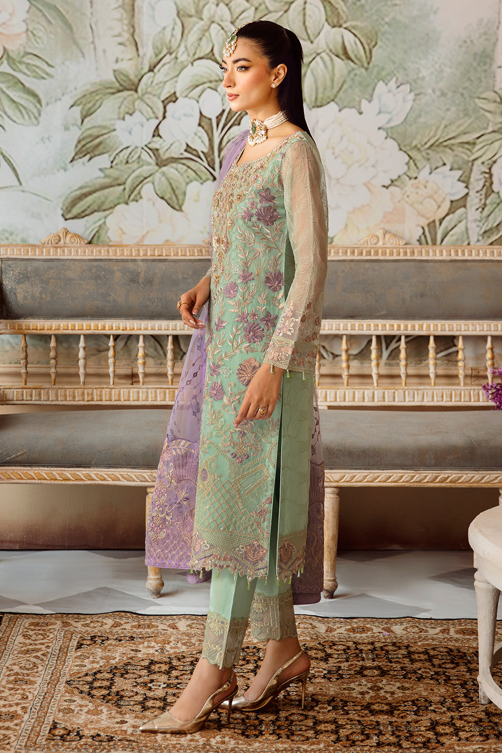 Ramsha | Minhal Organza Collection | M-1204 - Official Ramsha stockist in UK - Sakeena London