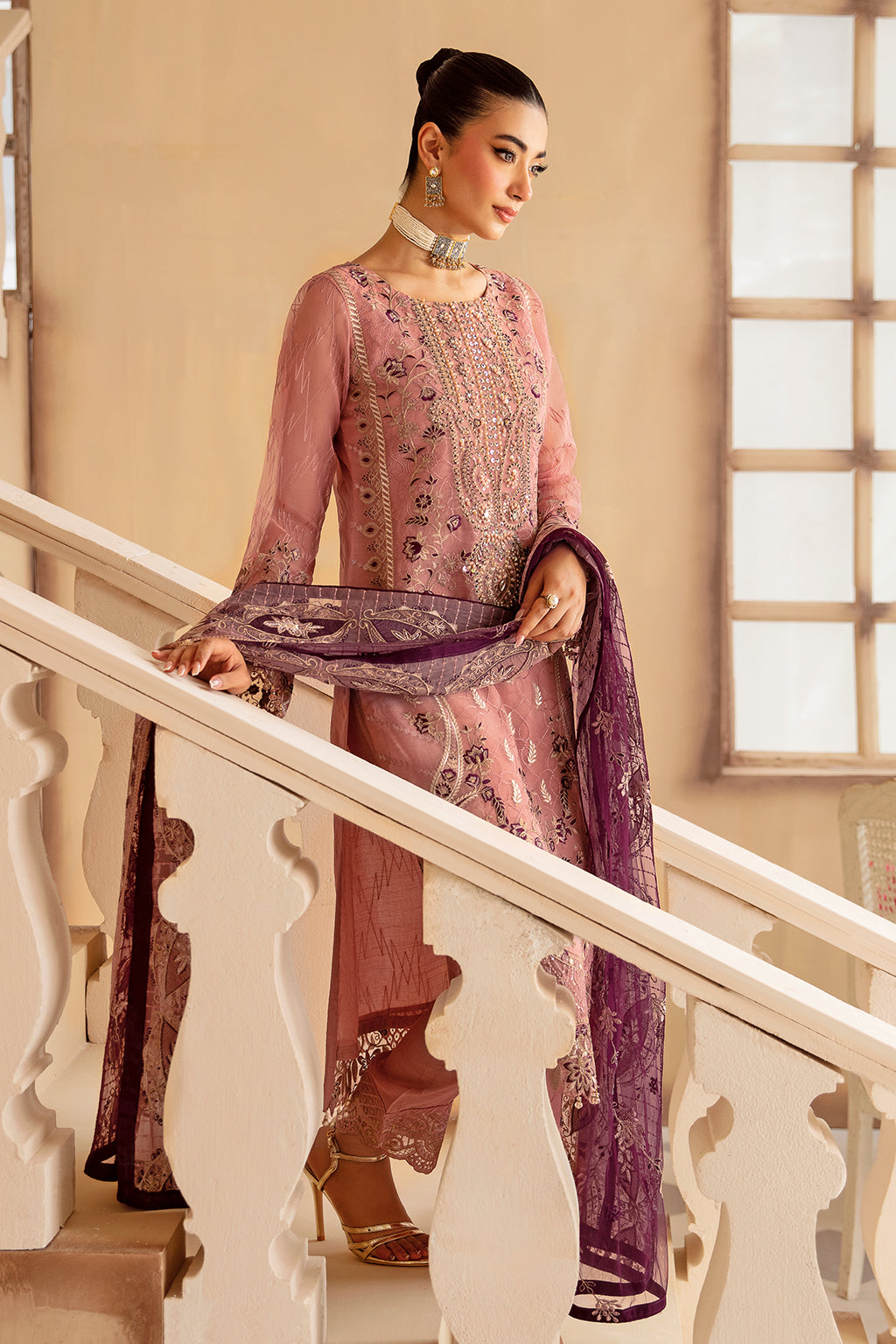 Ramsha | Minhal Organza Collection | M-1210 - Official Ramsha stockist in UK - Sakeena London