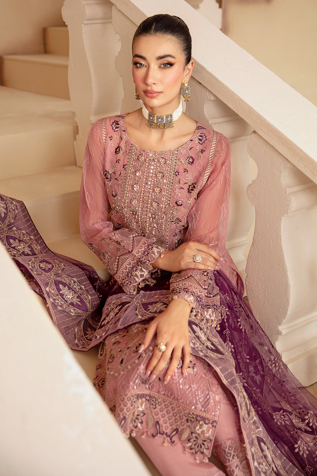 Ramsha | Minhal Organza Collection | M-1210 - Official Ramsha stockist in UK - Sakeena London