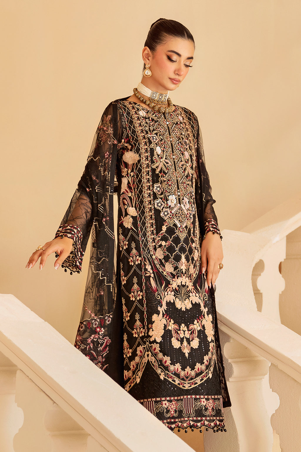 Ramsha | Minhal Organza Collection | M-1205 - Official Ramsha stockist in UK - Sakeena London