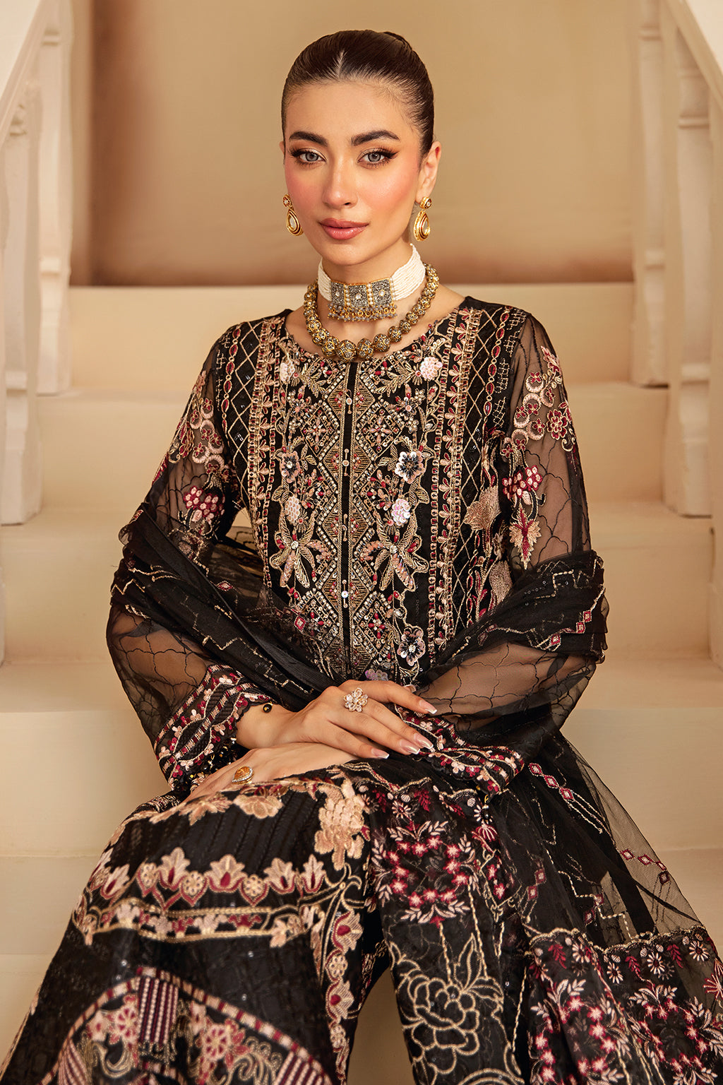 Ramsha | Minhal Organza Collection | M-1205 - Official Ramsha stockist in UK - Sakeena London