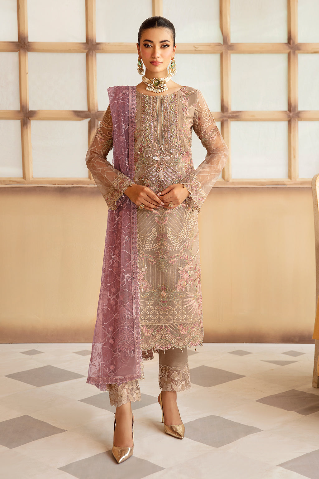 Ramsha | Minhal Organza Collection | M-1206 - Official Ramsha stockist in UK - Sakeena London
