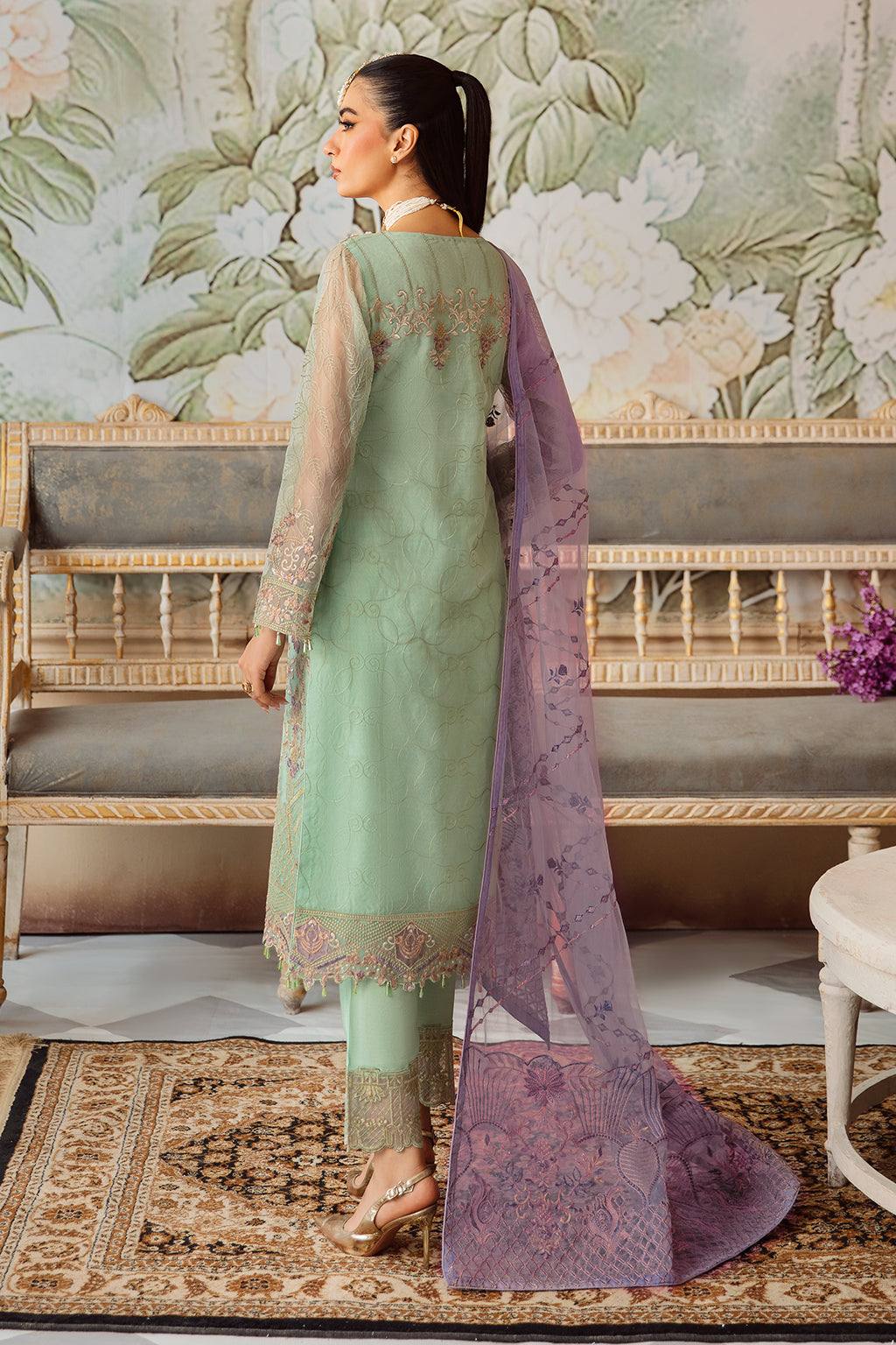 Ramsha | Minhal Organza Collection | M-1204 - Official Ramsha stockist in UK - Sakeena London