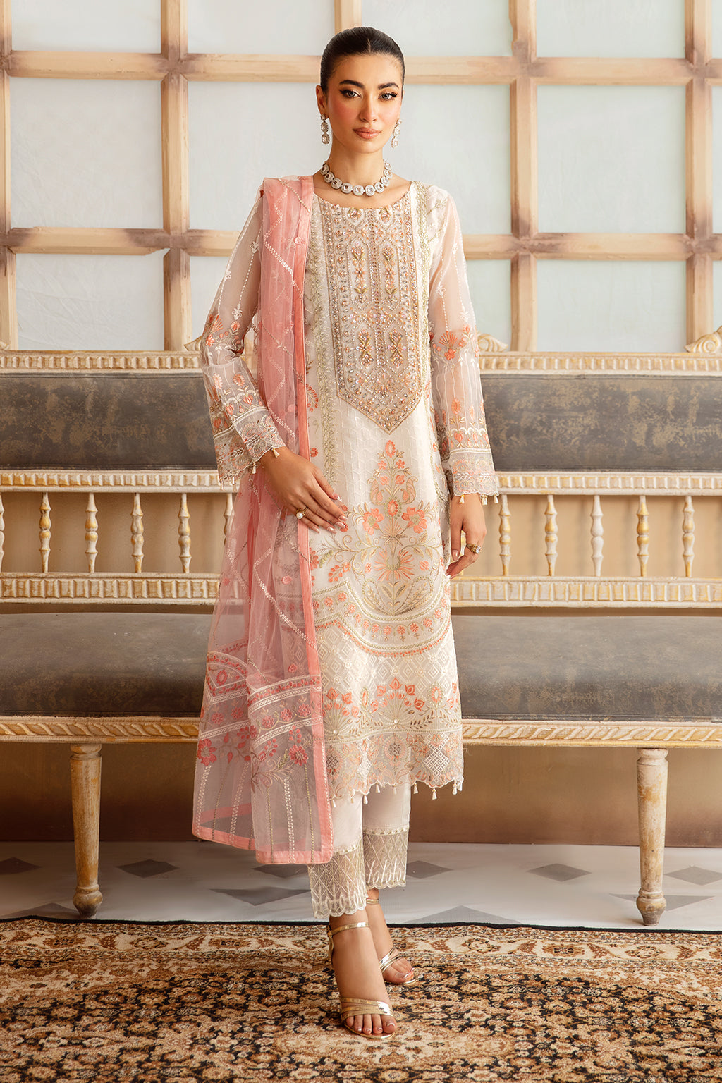 Ramsha | Minhal Organza Collection | M-1203 - Official Ramsha stockist in UK - Sakeena London