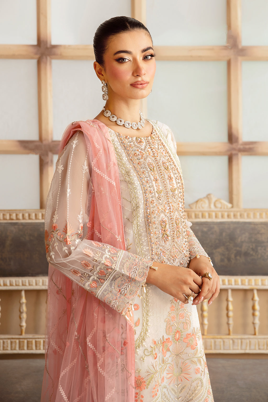 Ramsha | Minhal Organza Collection | M-1203 - Official Ramsha stockist in UK - Sakeena London