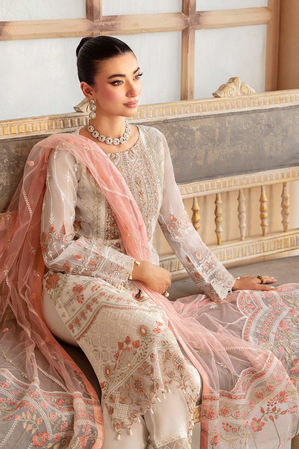 Ramsha | Minhal Organza Collection | M-1203 - Official Ramsha stockist in UK - Sakeena London