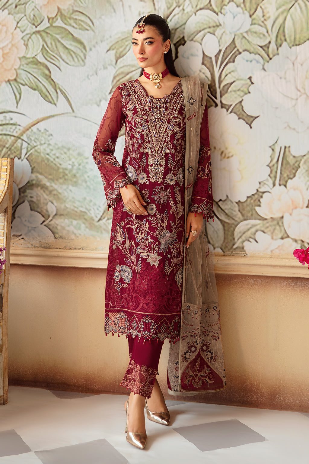 Ramsha | Minhal Organza Collection | M-1201 - Official Ramsha stockist in UK - Sakeena London