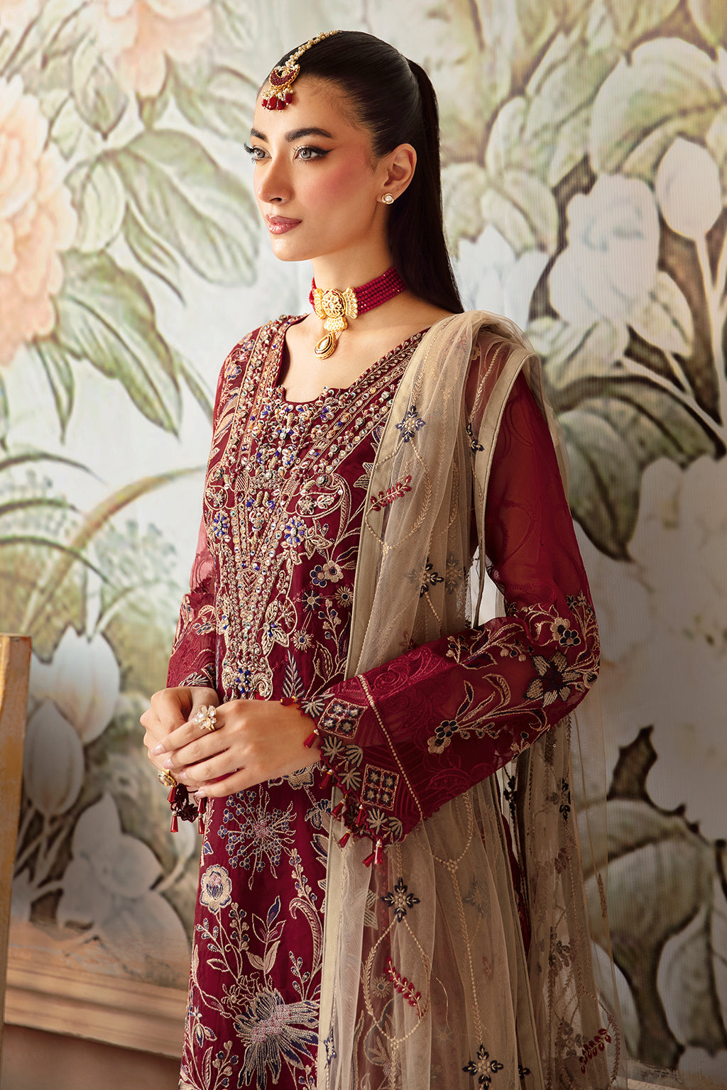 Ramsha | Minhal Organza Collection | M-1201 - Official Ramsha stockist in UK - Sakeena London