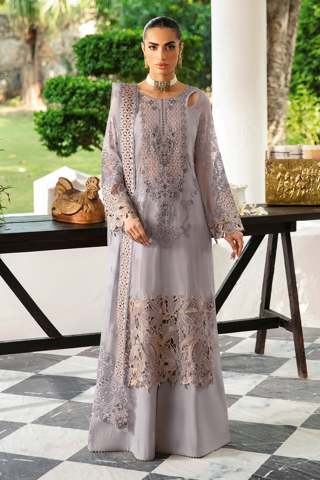 Ramsha | Dastak Luxury Chiffon Collection | Q-104 - Official Ramsha stockist in UK - Sakeena London