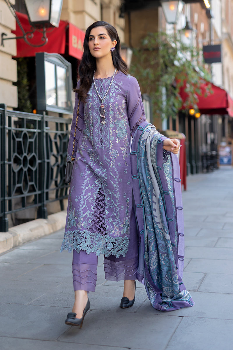 Rangrasiya | Carnation Winter Shawl | Lavender - Official Rangrasiya stockist in UK - Sakeena London