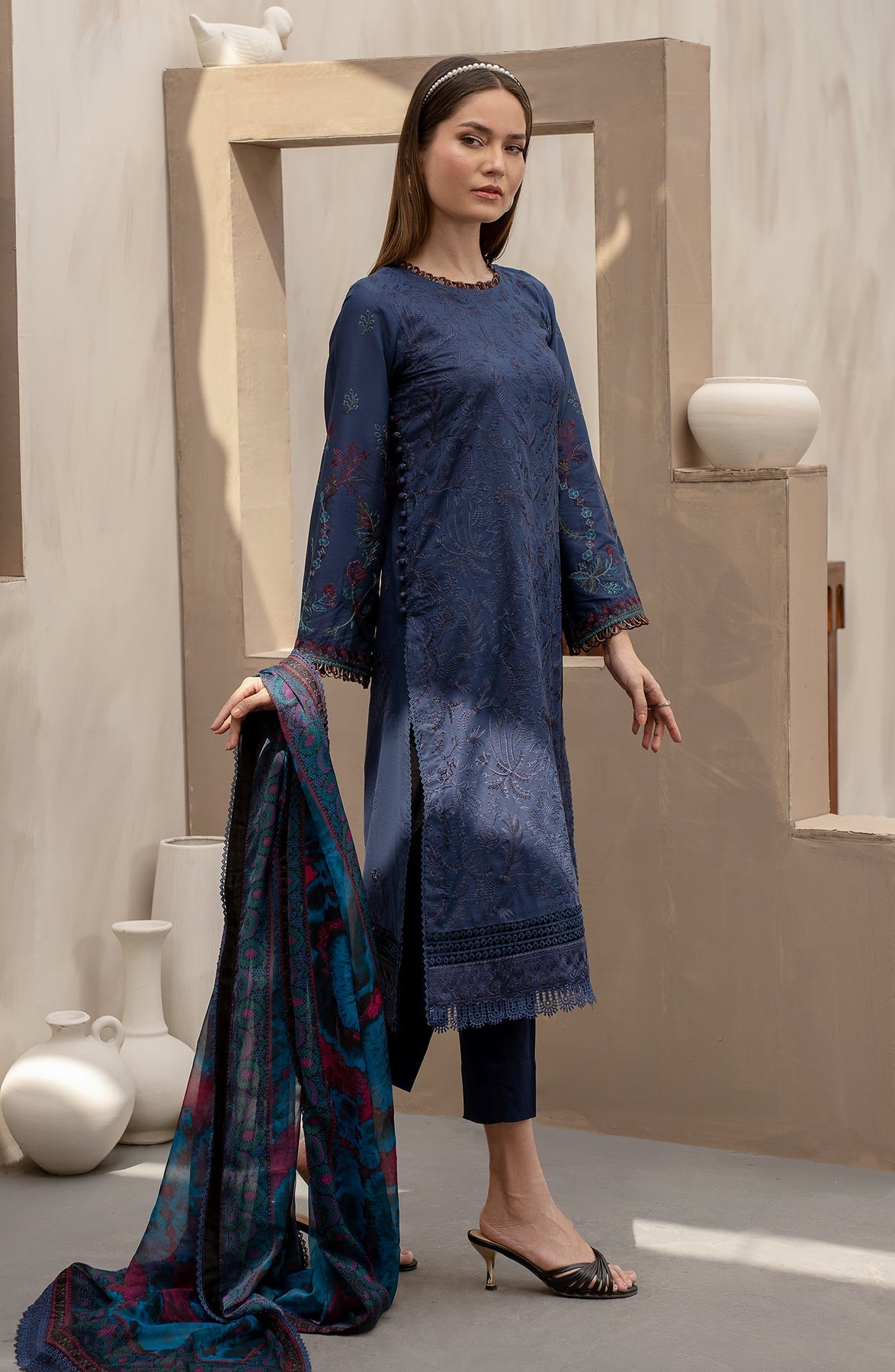 Zarif | Festive Lawn | ZFL 08 SEEMAL - Official Zarif stockist in UK - Sakeena London
