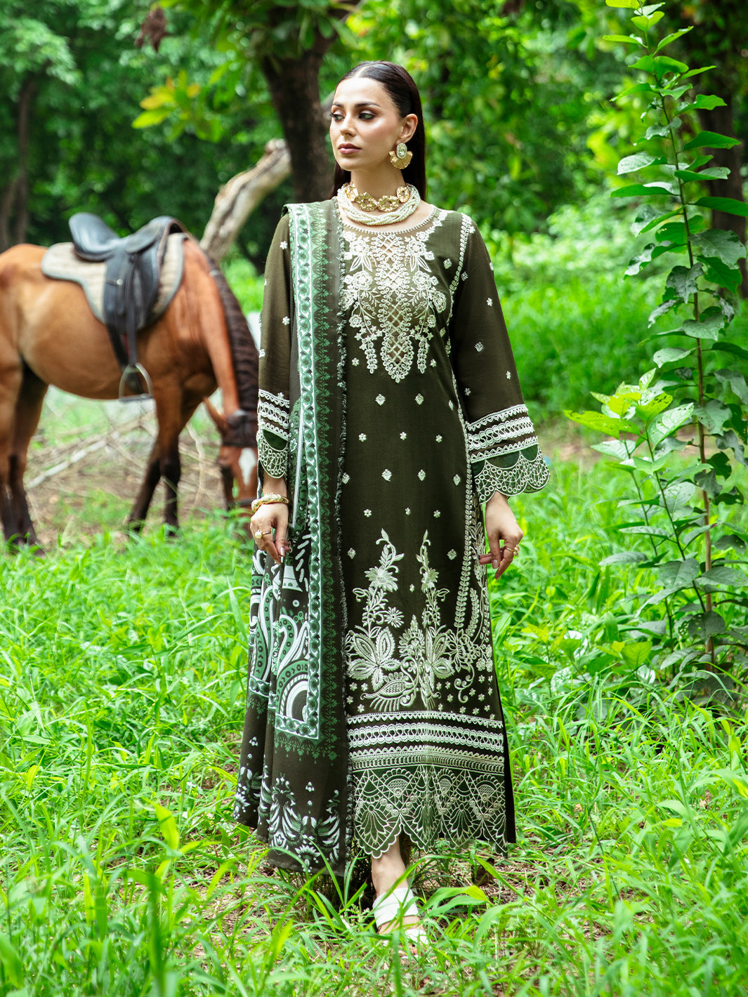 Mahnur | Hazel Winter 24 | SAGE - Official Mahnur stockist in UK - Sakeena London