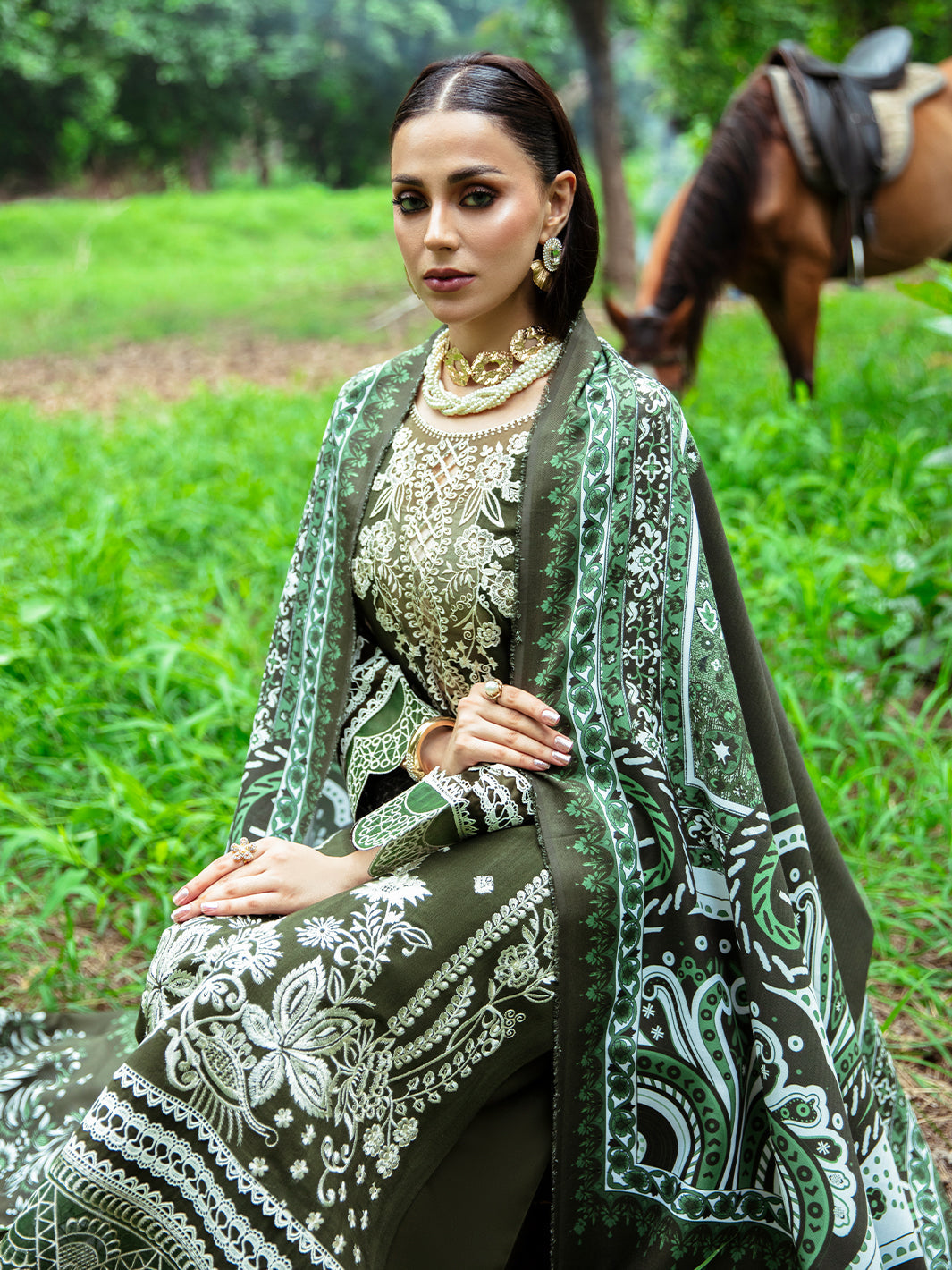 Mahnur | Hazel Winter 24 | SAGE - Official Mahnur stockist in UK - Sakeena London