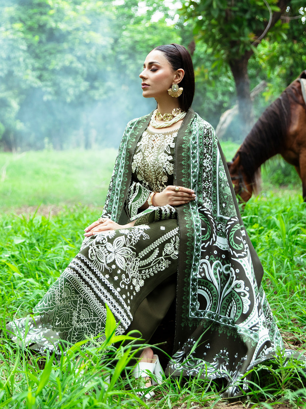 Mahnur | Hazel Winter 24 | SAGE - Official Mahnur stockist in UK - Sakeena London