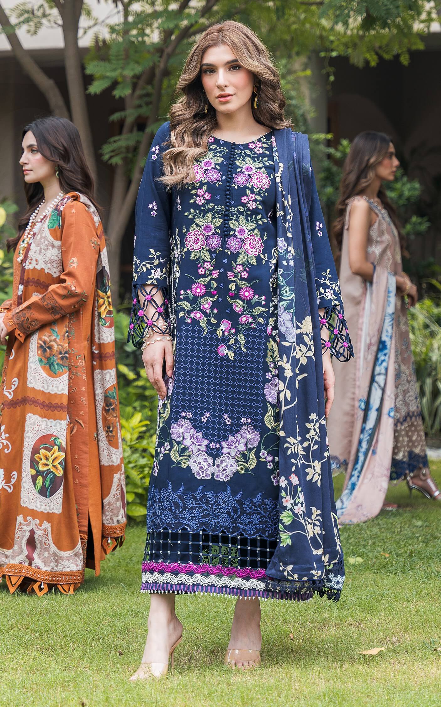 Asifa and Nabeel | Luxury Winter 24 | SAPHIRE WL-02 - Official Asifa and Nabeel stockist in UK - Sakeena London