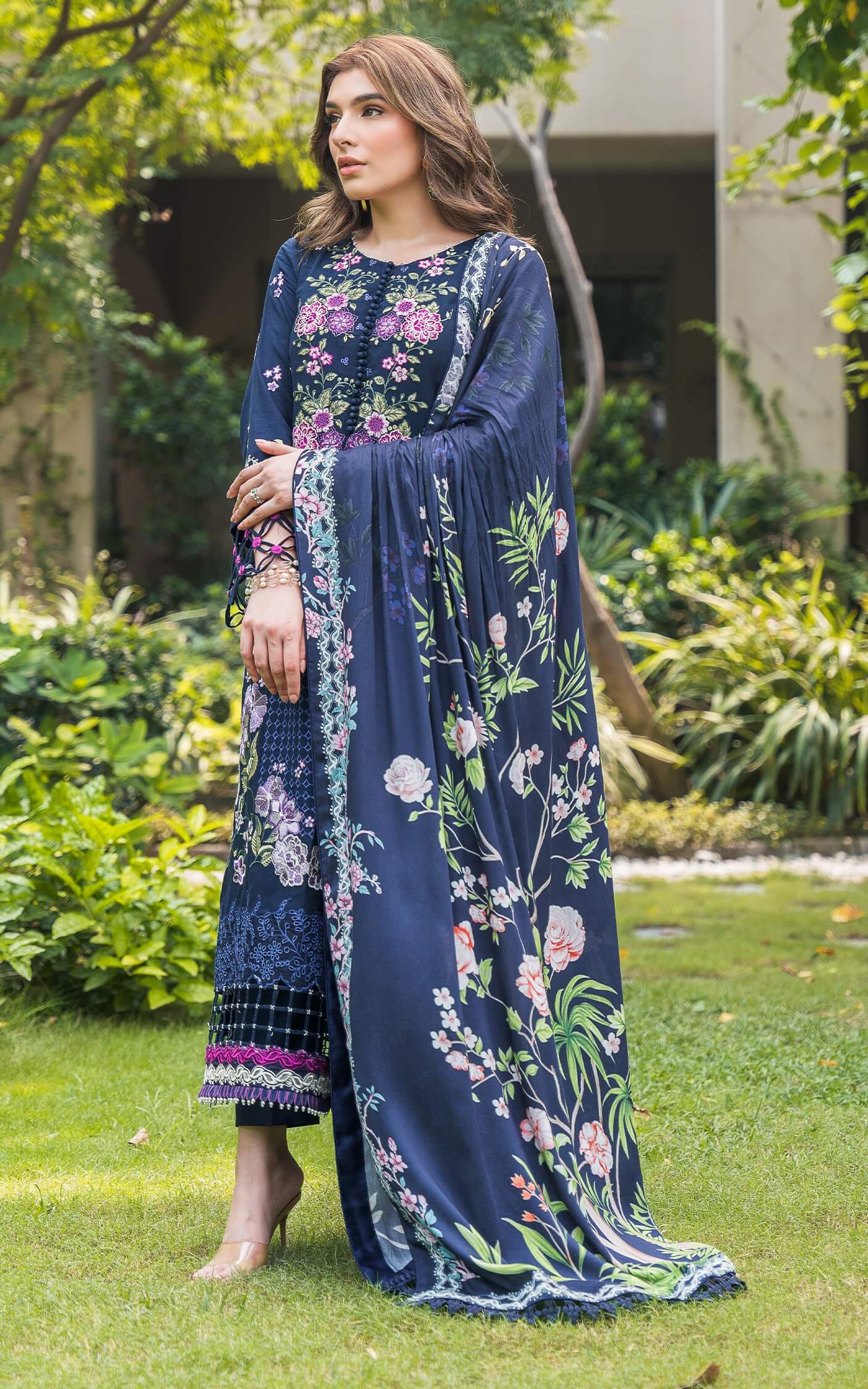 Asifa and Nabeel | Luxury Winter 24 | SAPHIRE WL-02 - Official Asifa and Nabeel stockist in UK - Sakeena London