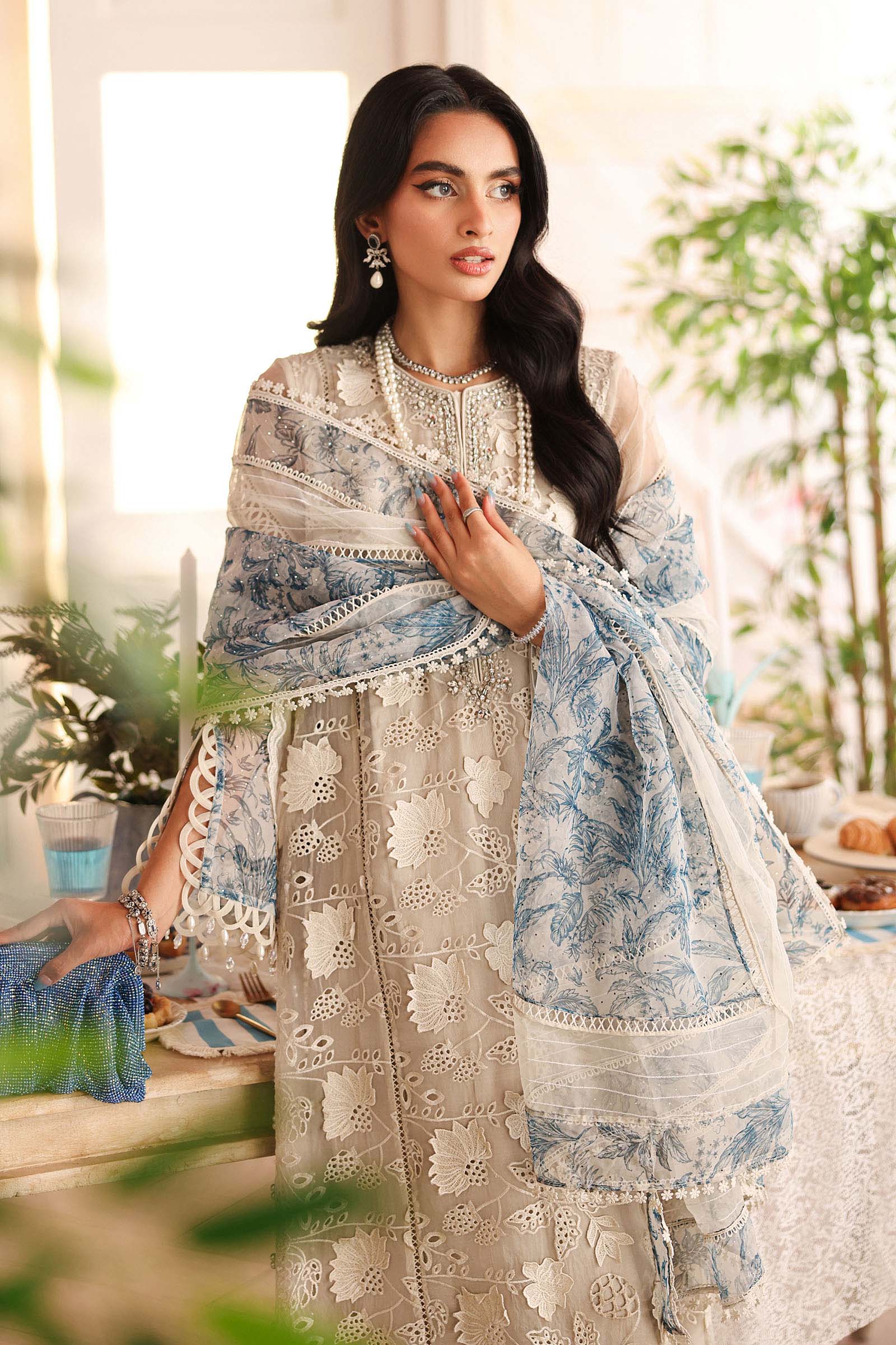 Maria B | Pre Fall Dresses | 3 Piece Embroidered Organza Suit CC - Official Maria B stockist in UK - Sakeena London