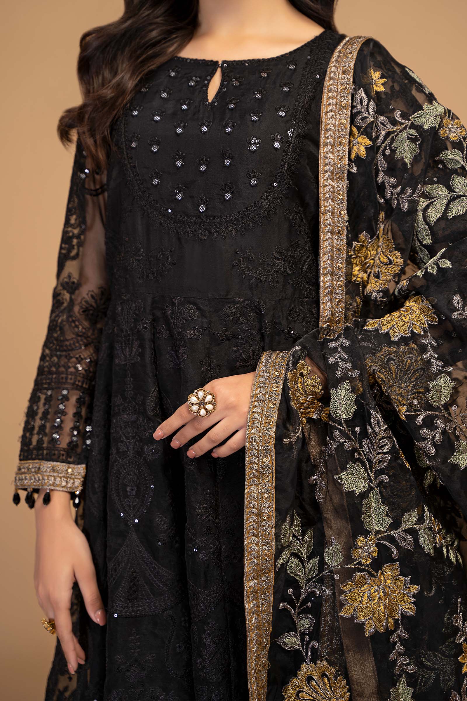 Maria B | Pre Fall 25 | Organza Frock 13 - Official Maria B stockist in UK - Sakeena London