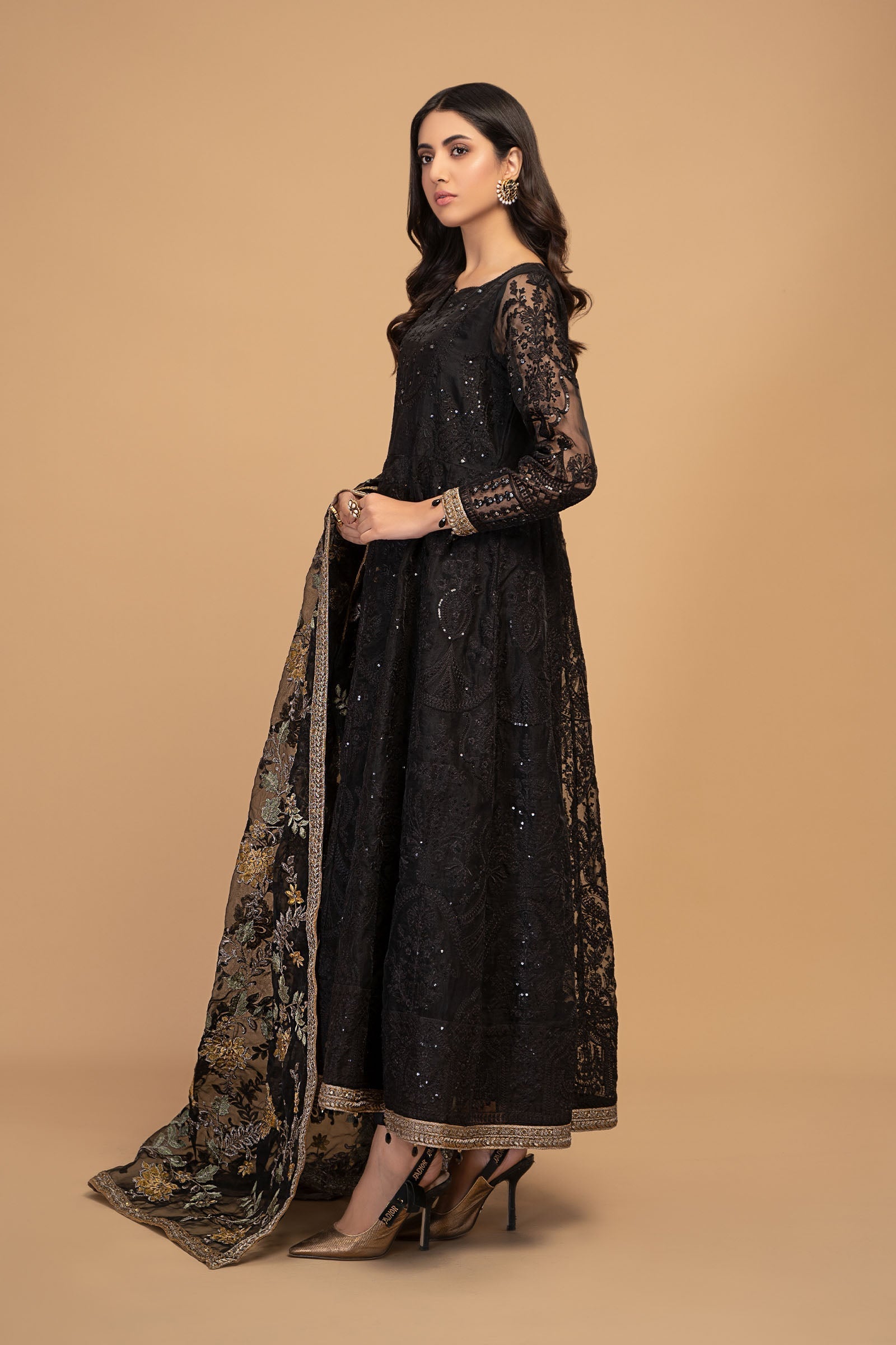 Maria B | Pre Fall 25 | Organza Frock 13 - Official Maria B stockist in UK - Sakeena London