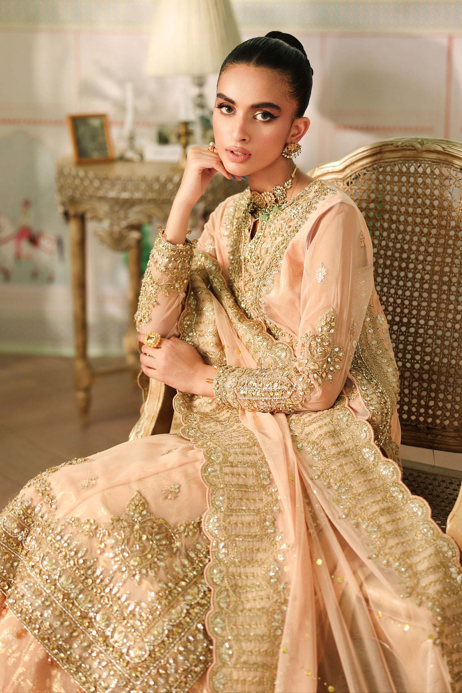 Maria B | Pre Fall Dresses | 3 Piece Embroidered Net Suit EE - Official Maria B stockist in UK - Sakeena London