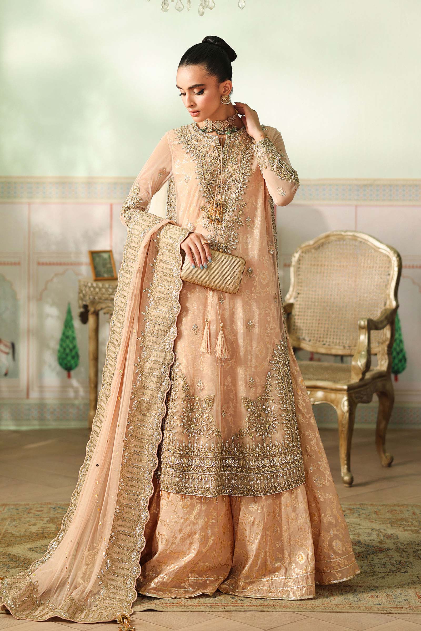 Maria B | Pre Fall Dresses | 3 Piece Embroidered Net Suit EE - Official Maria B stockist in UK - Sakeena London