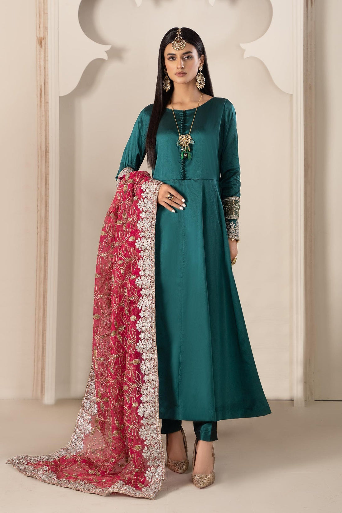 Maria B | Formal Wears | Suit Green SF-W23-62 - Official Maria B stockist in UK - Sakeena London