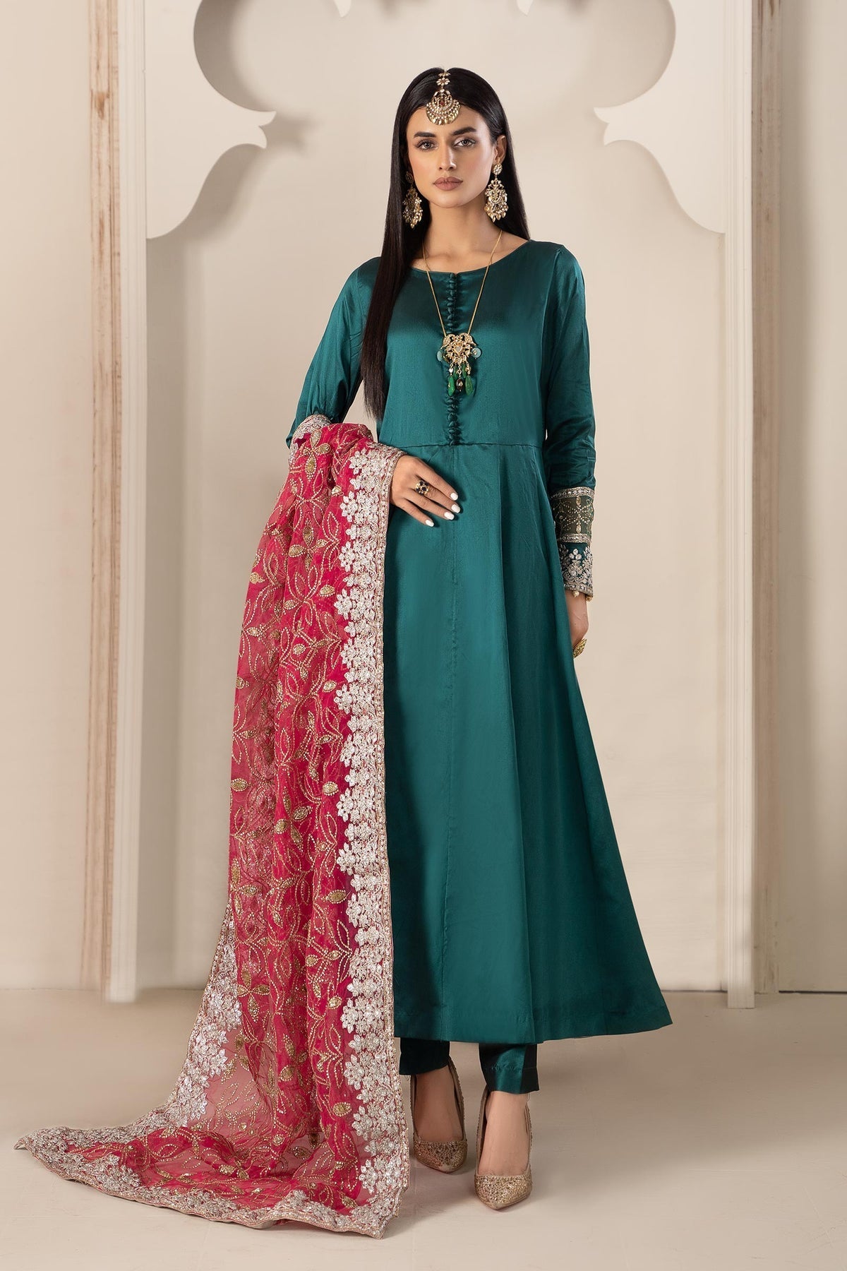 Maria B | Formal Wears | Suit Green SF-W23-62 - Official Maria B stockist in UK - Sakeena London