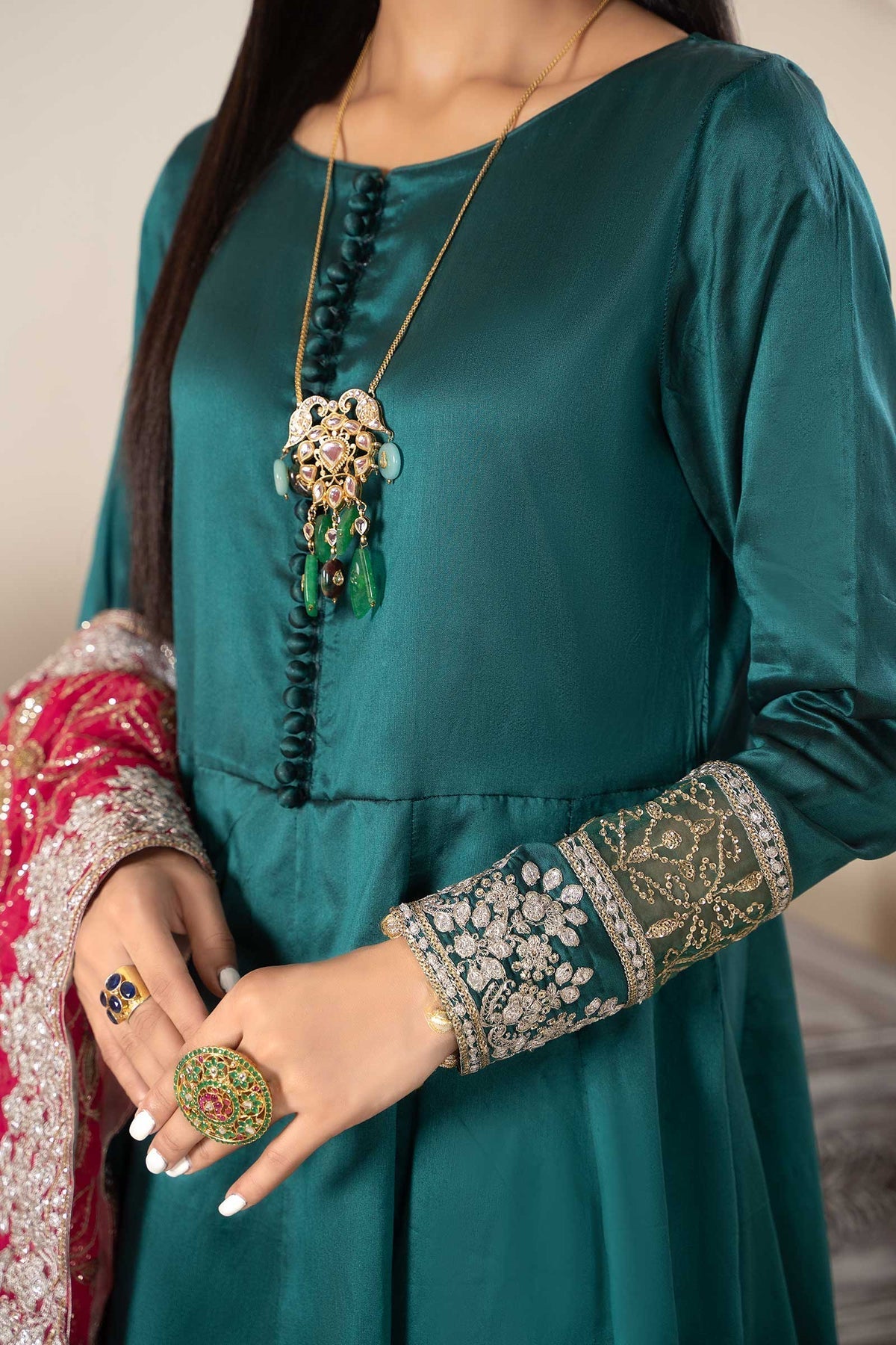 Maria B | Formal Wears | Suit Green SF-W23-62 - Official Maria B stockist in UK - Sakeena London