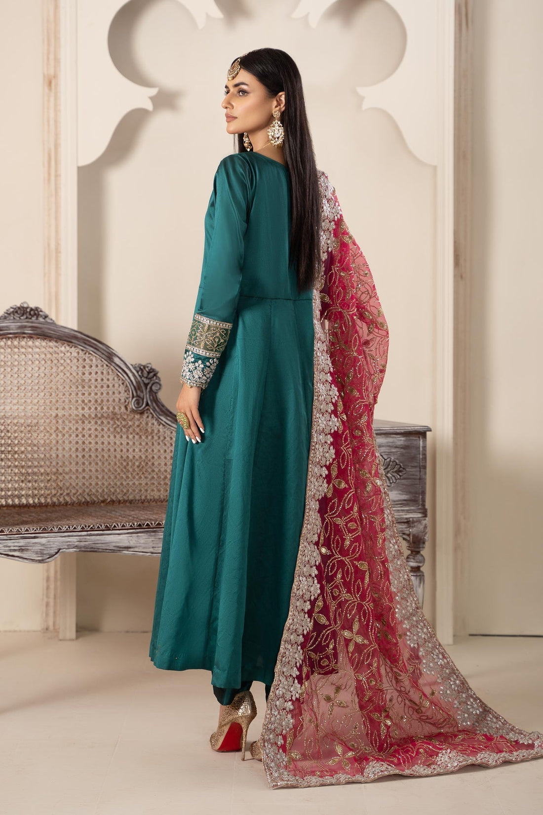 Maria B | Formal Wears | Suit Green SF-W23-62 - Official Maria B stockist in UK - Sakeena London