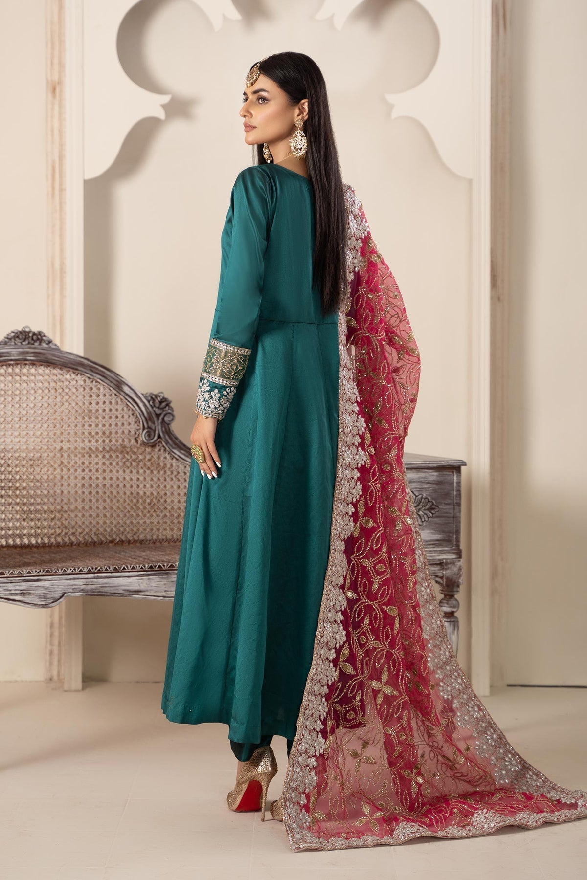Maria B | Formal Wears | Suit Green SF-W23-62 - Official Maria B stockist in UK - Sakeena London