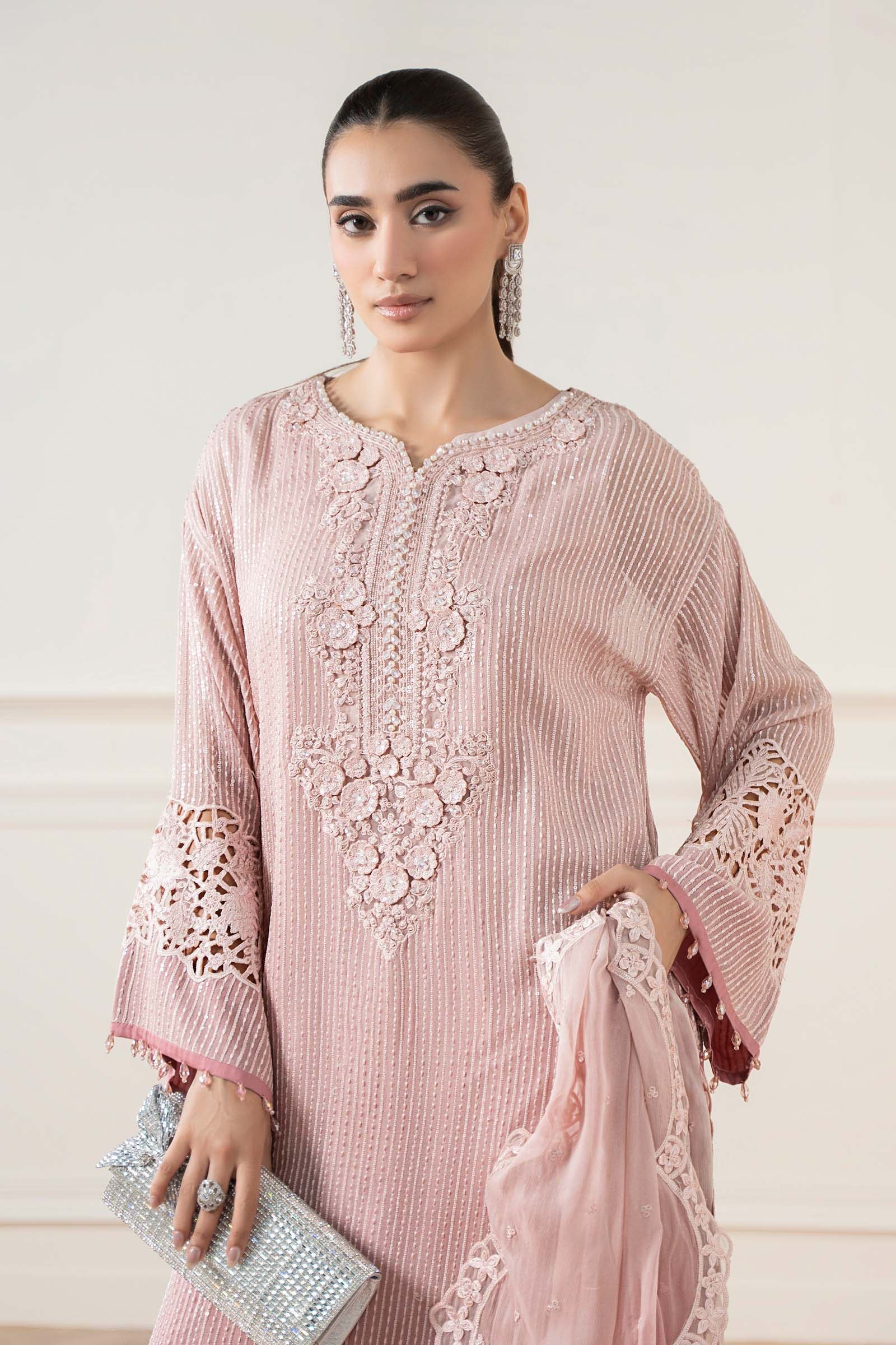 Maria B | Pre Fall 25 | Chiffon Suit 08 - Official Maria B stockist in UK - Sakeena London