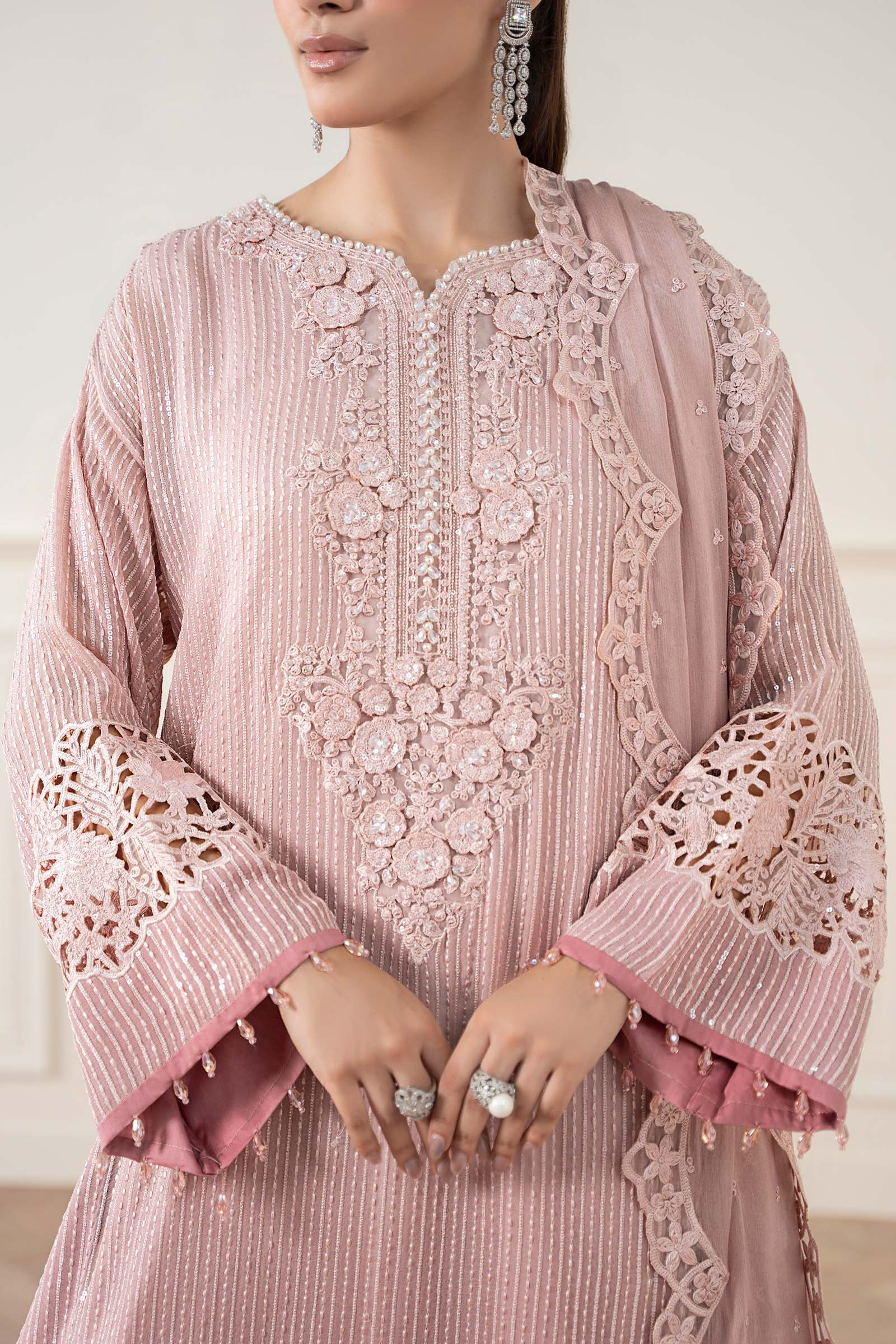 Maria B | Pre Fall 25 | Chiffon Suit 08 - Official Maria B stockist in UK - Sakeena London