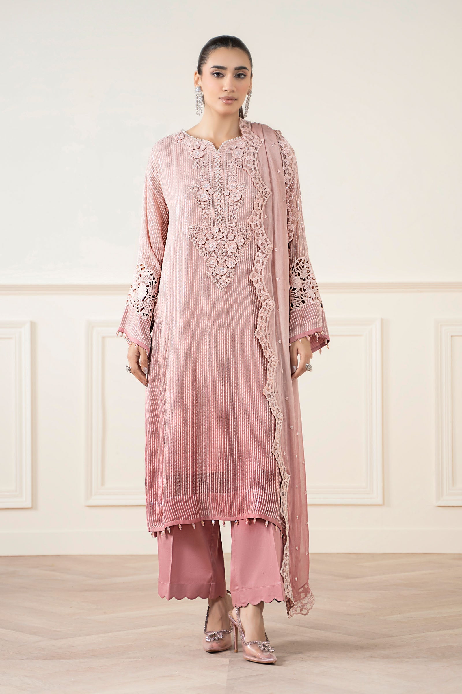 Maria B | Pre Fall 25 | Chiffon Suit 08 - Official Maria B stockist in UK - Sakeena London