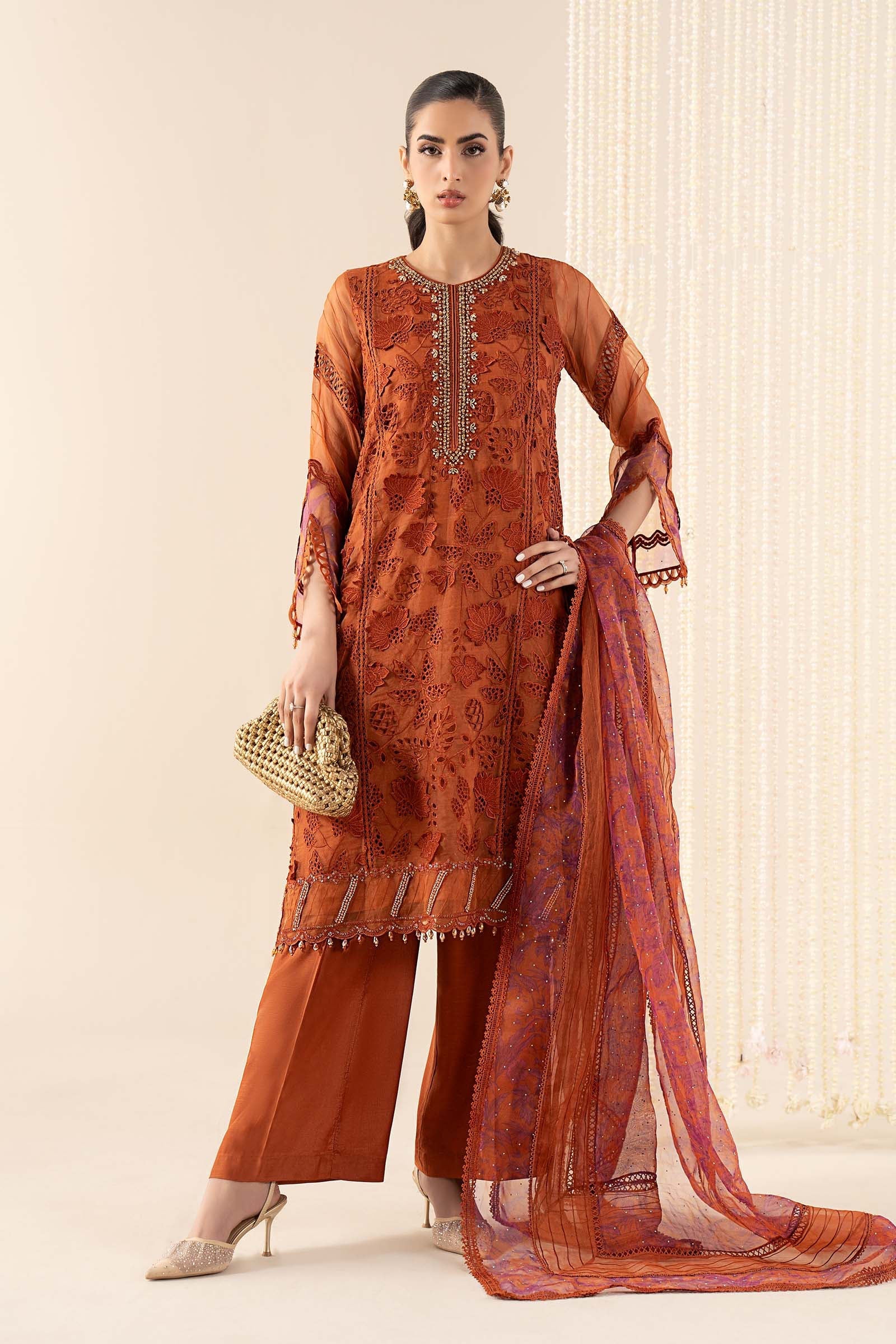 Maria B | Pre Fall 25 | SF-EA25-05-Mustard - Official Maria B stockist in UK - Sakeena London