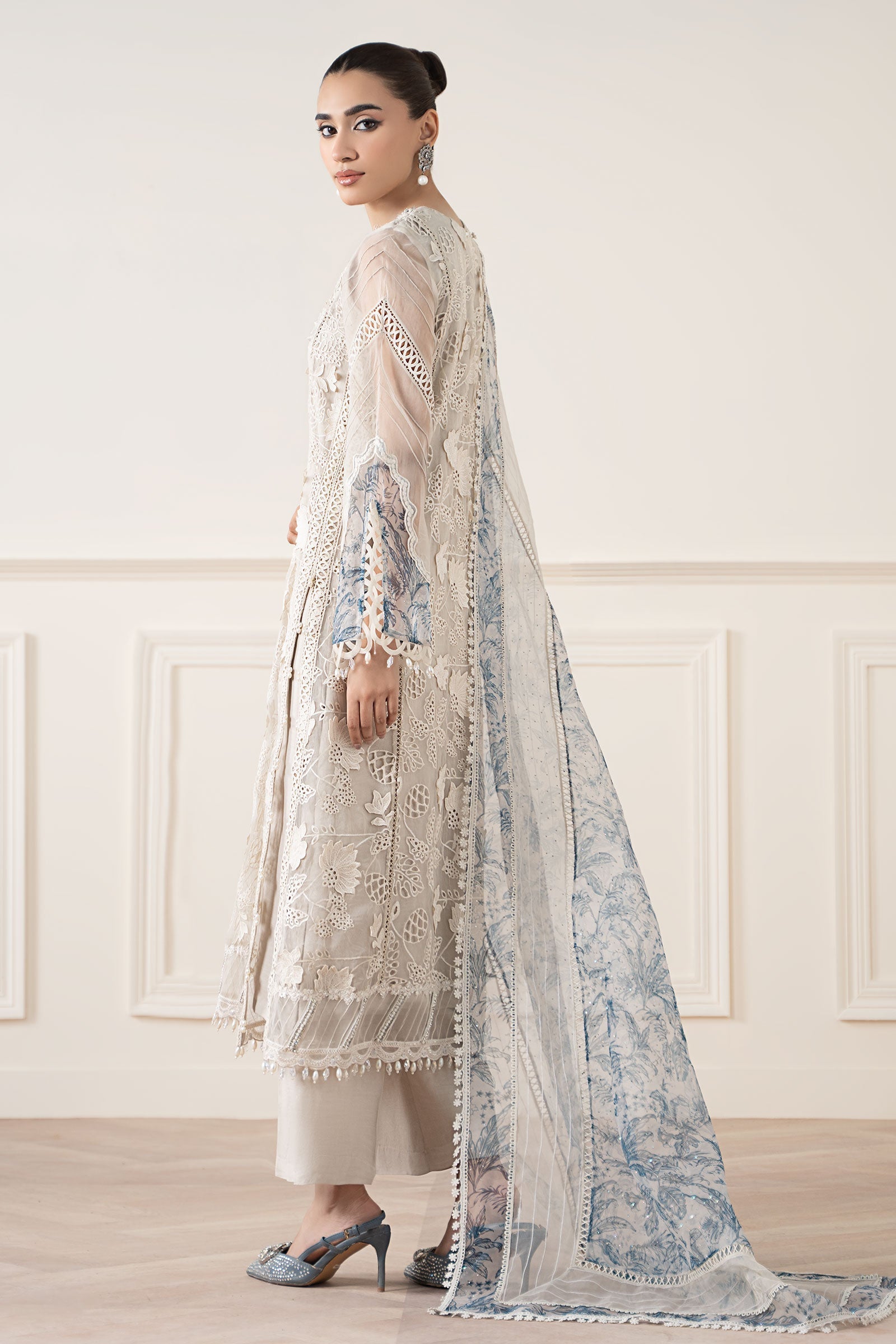 Maria B | Pre Fall 25 | Organza Suit 05 - Official Maria B stockist in UK - Sakeena London