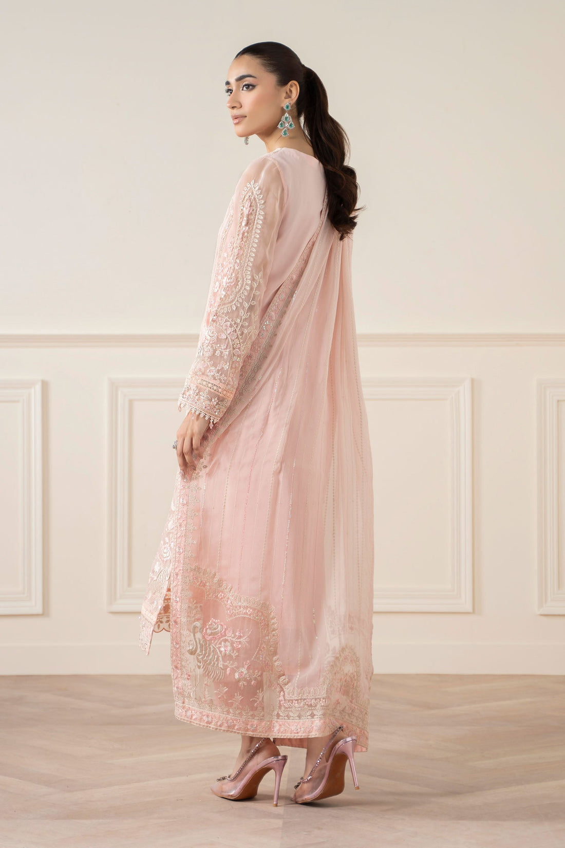Maria B | Pre Fall Dresses | 3 Piece Embroidered Chiffon Suit OO - Official Maria B stockist in UK - Sakeena London