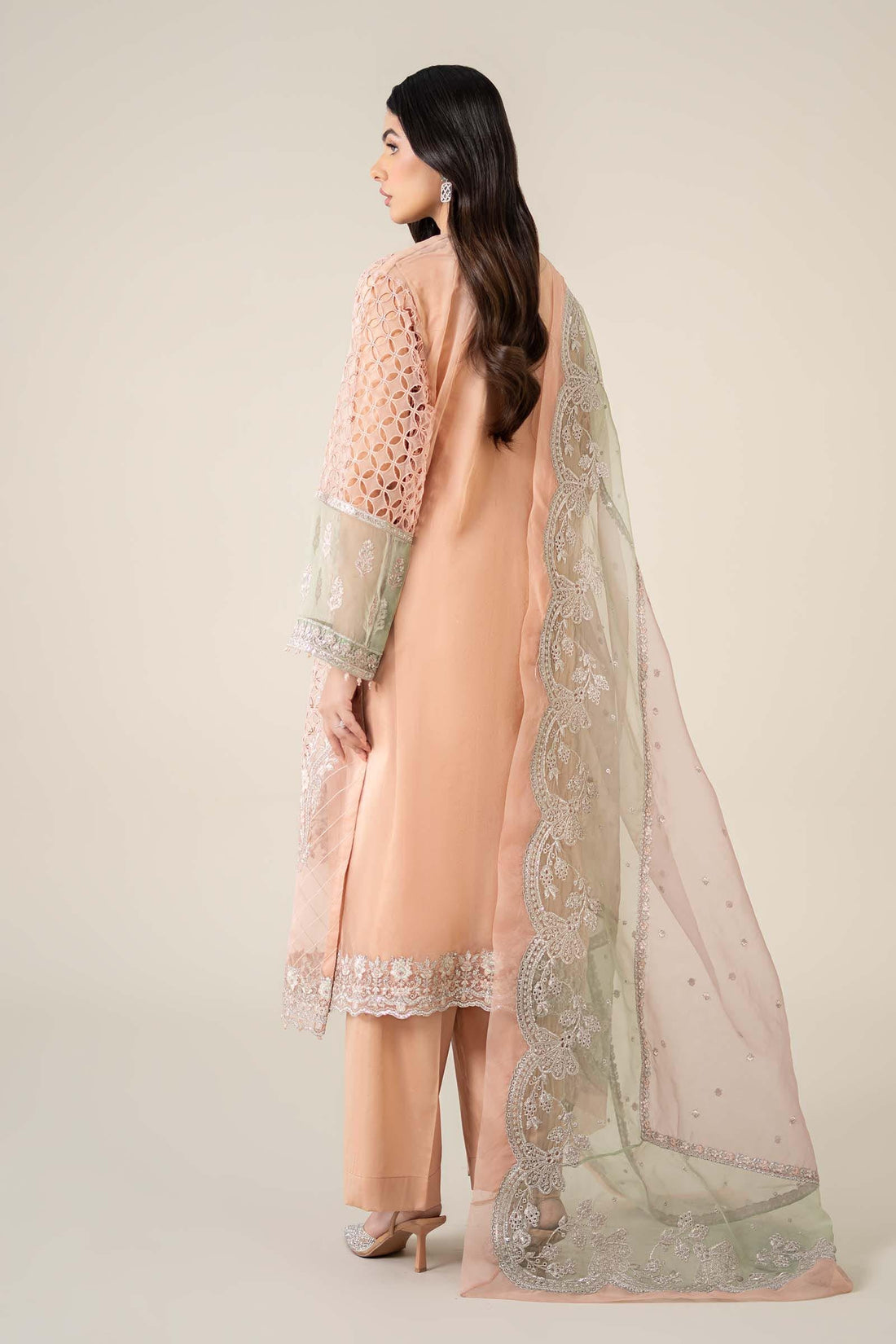 Maria B | Pre Fall 25 | Organza Suit 18 - Official Maria B stockist in UK - Sakeena London