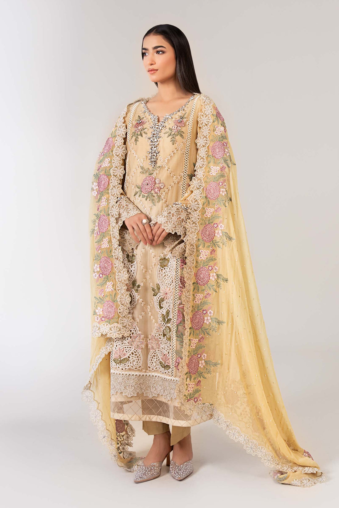Maria B | Pre Fall 25 | Chiffon Suit 19 - Official Maria B stockist in UK - Sakeena London