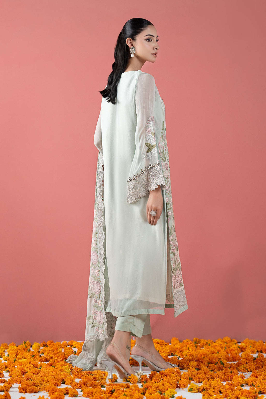 Maria B | Pre Fall 25 | SF-EF25-41-Sea Green - Official Maria B stockist in UK - Sakeena London