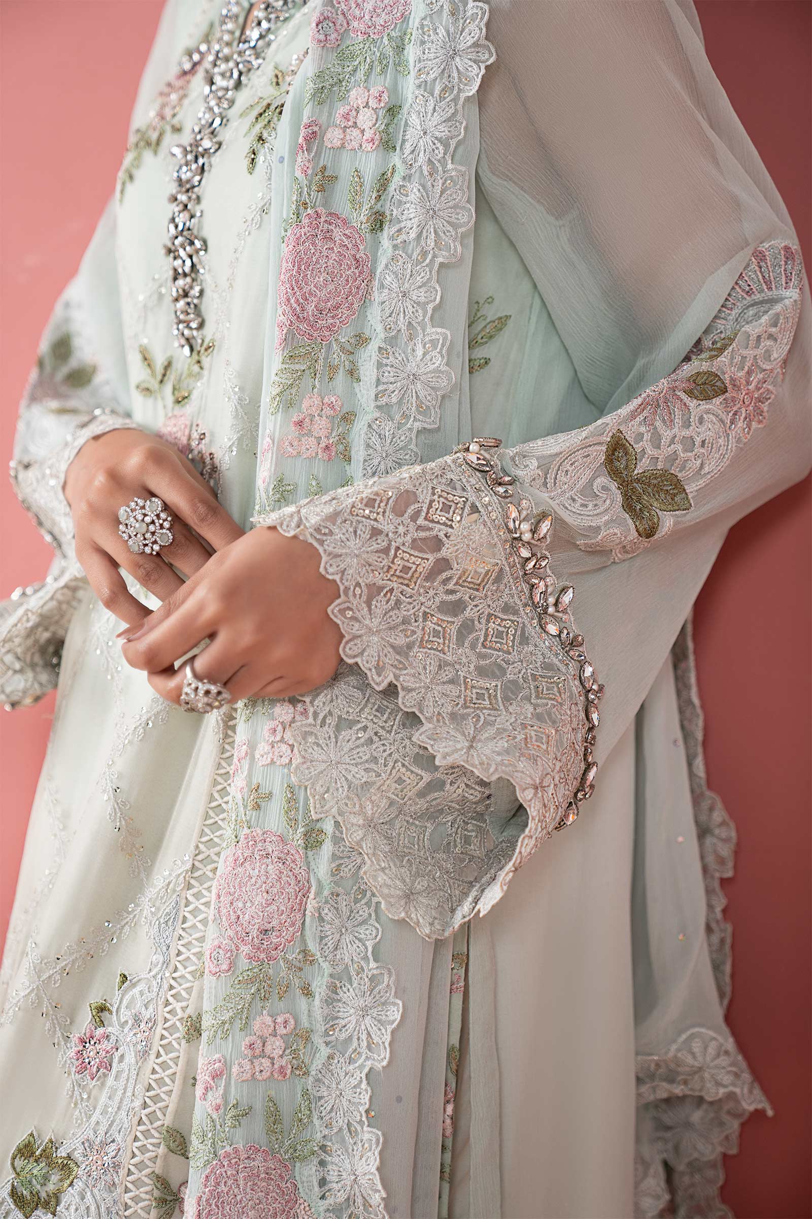 Maria B | Pre Fall 25 | SF-EF25-41-Sea Green - Official Maria B stockist in UK - Sakeena London